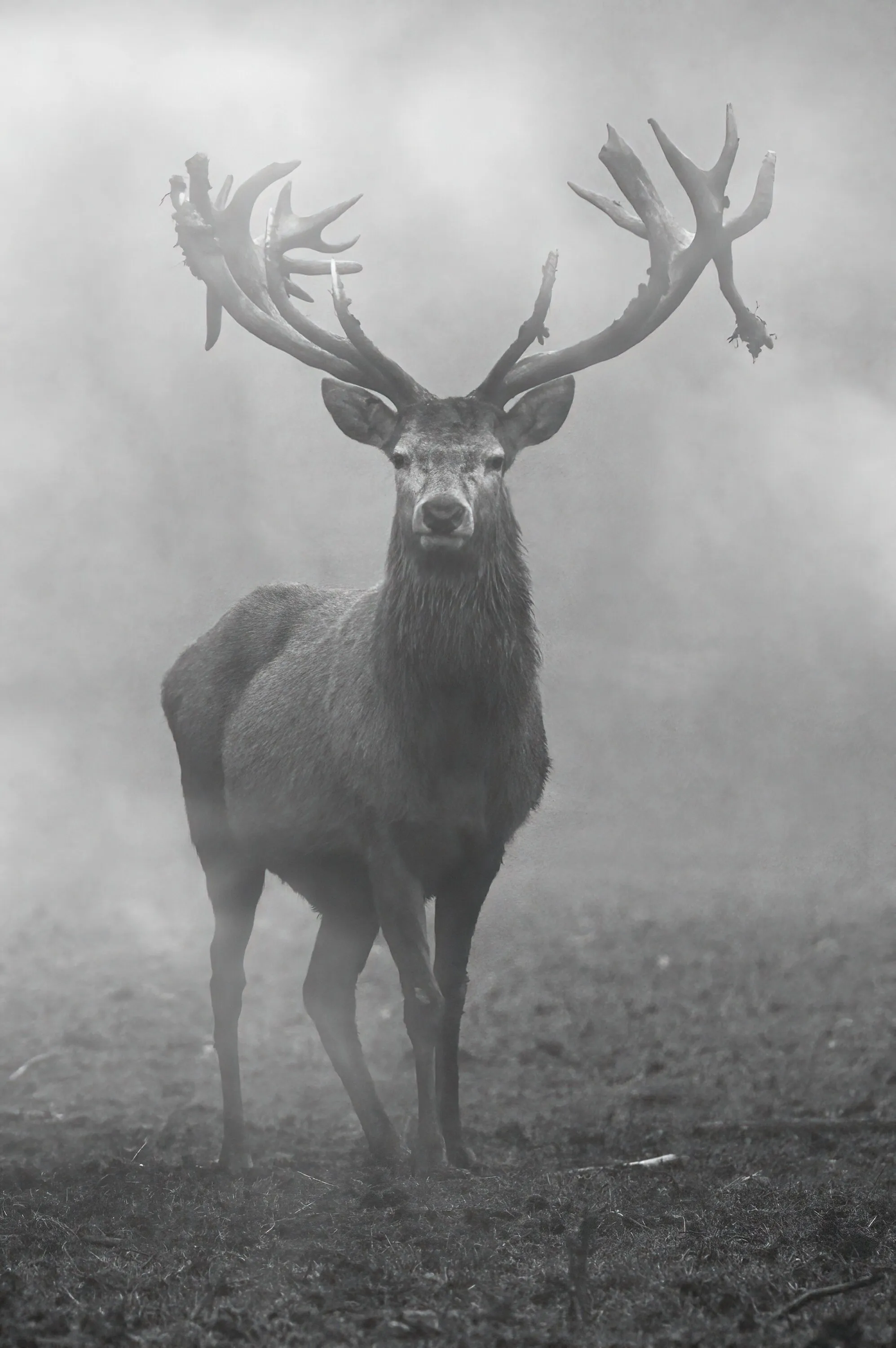 Red deer in the Mist