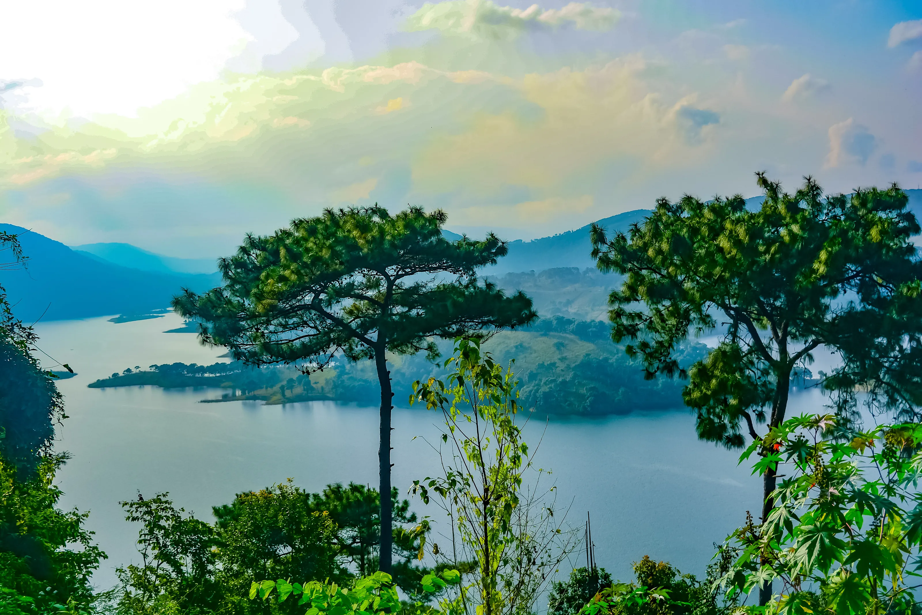 Umiam lake, shilong, Meghalaya, India