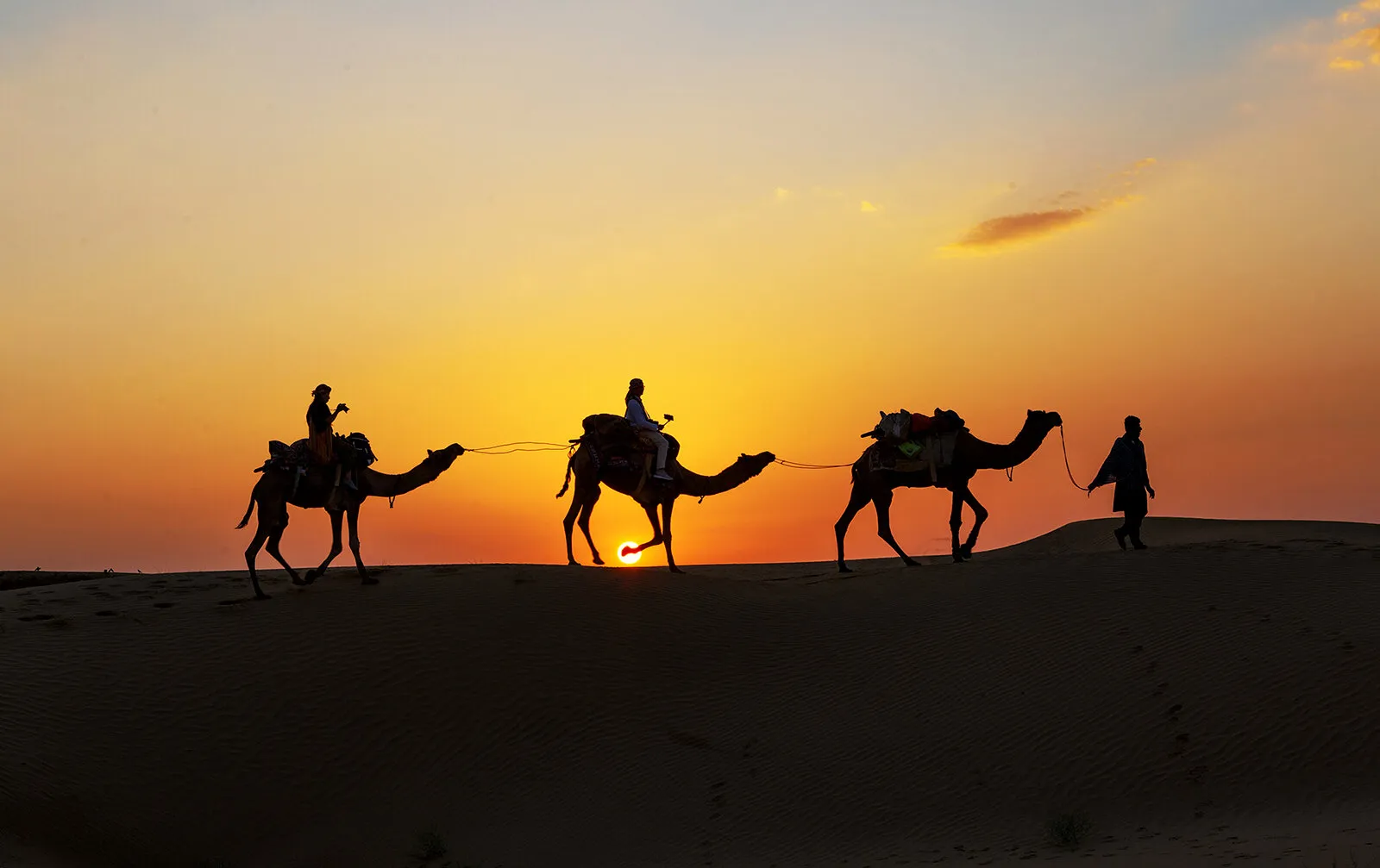 Sunset on the desert