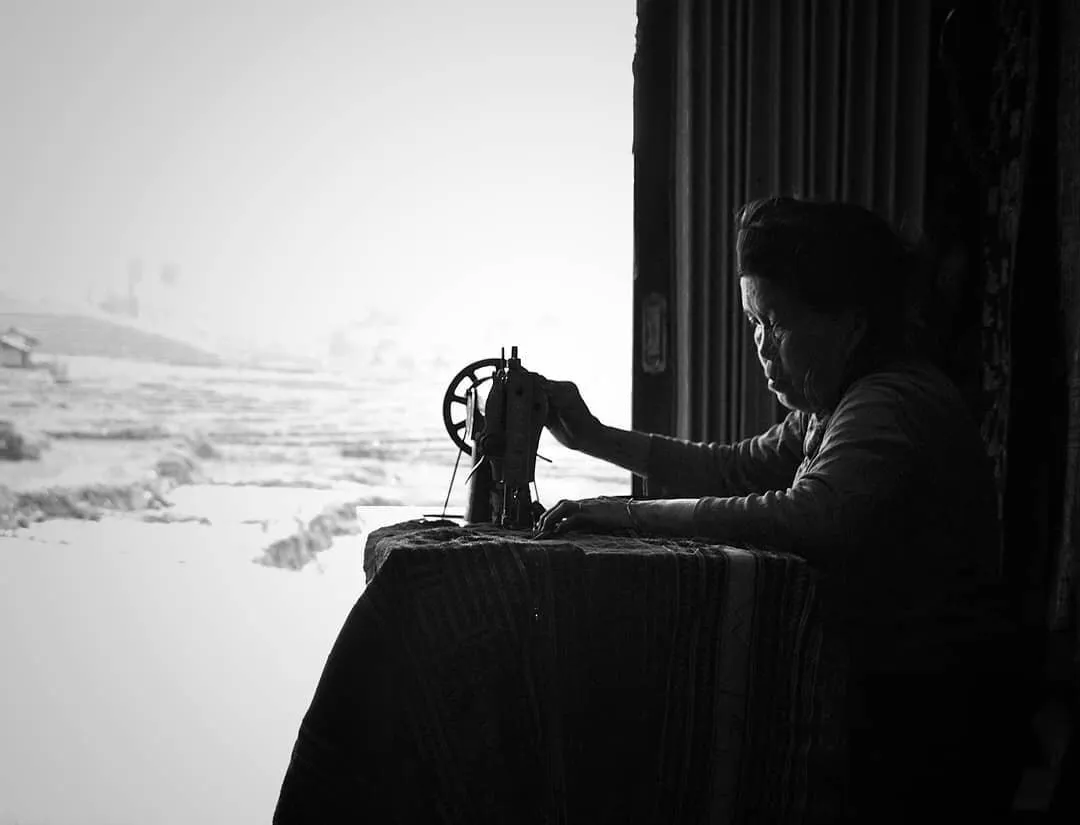 A seamstress at work