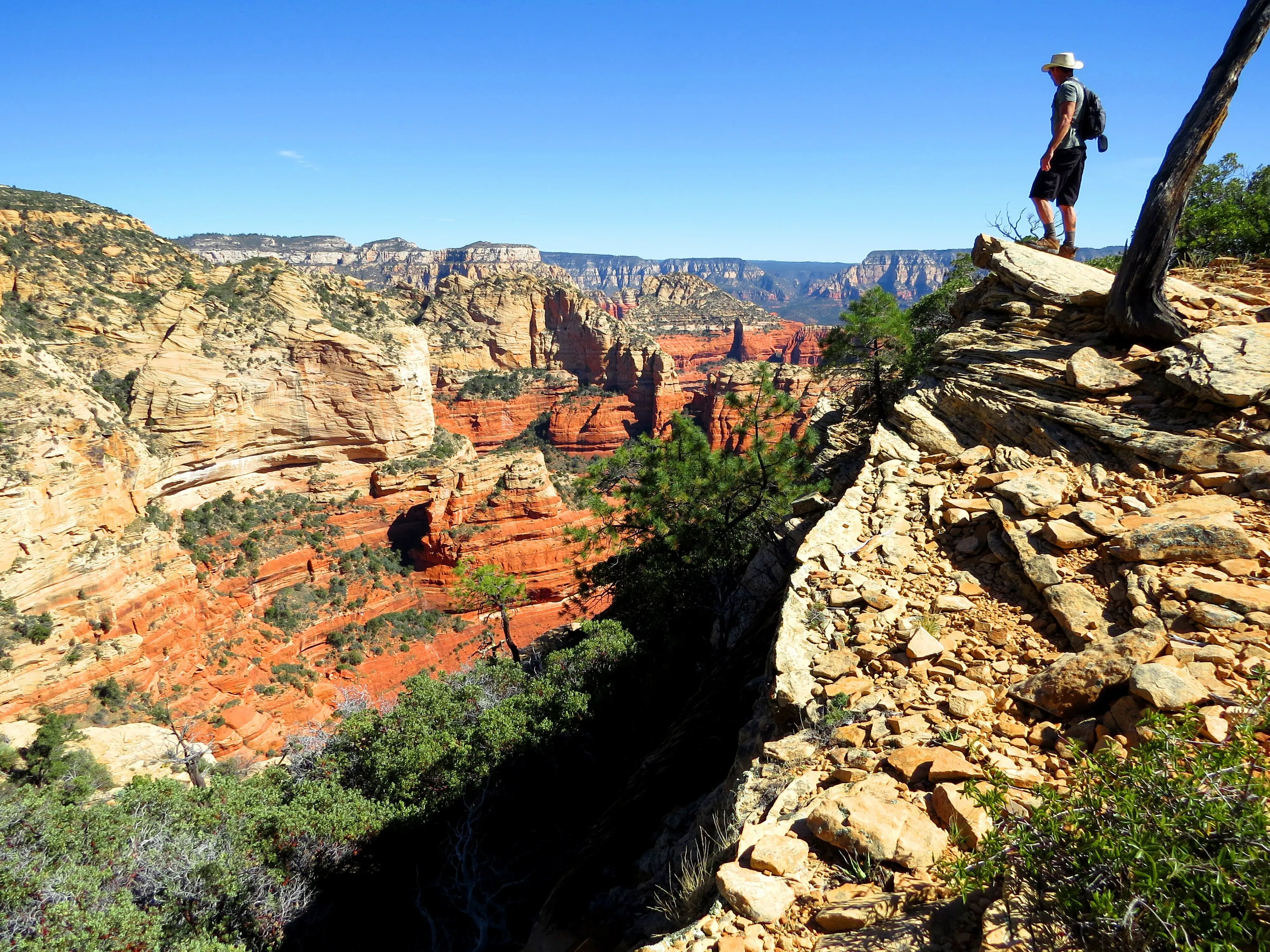 Hiker taking it all in