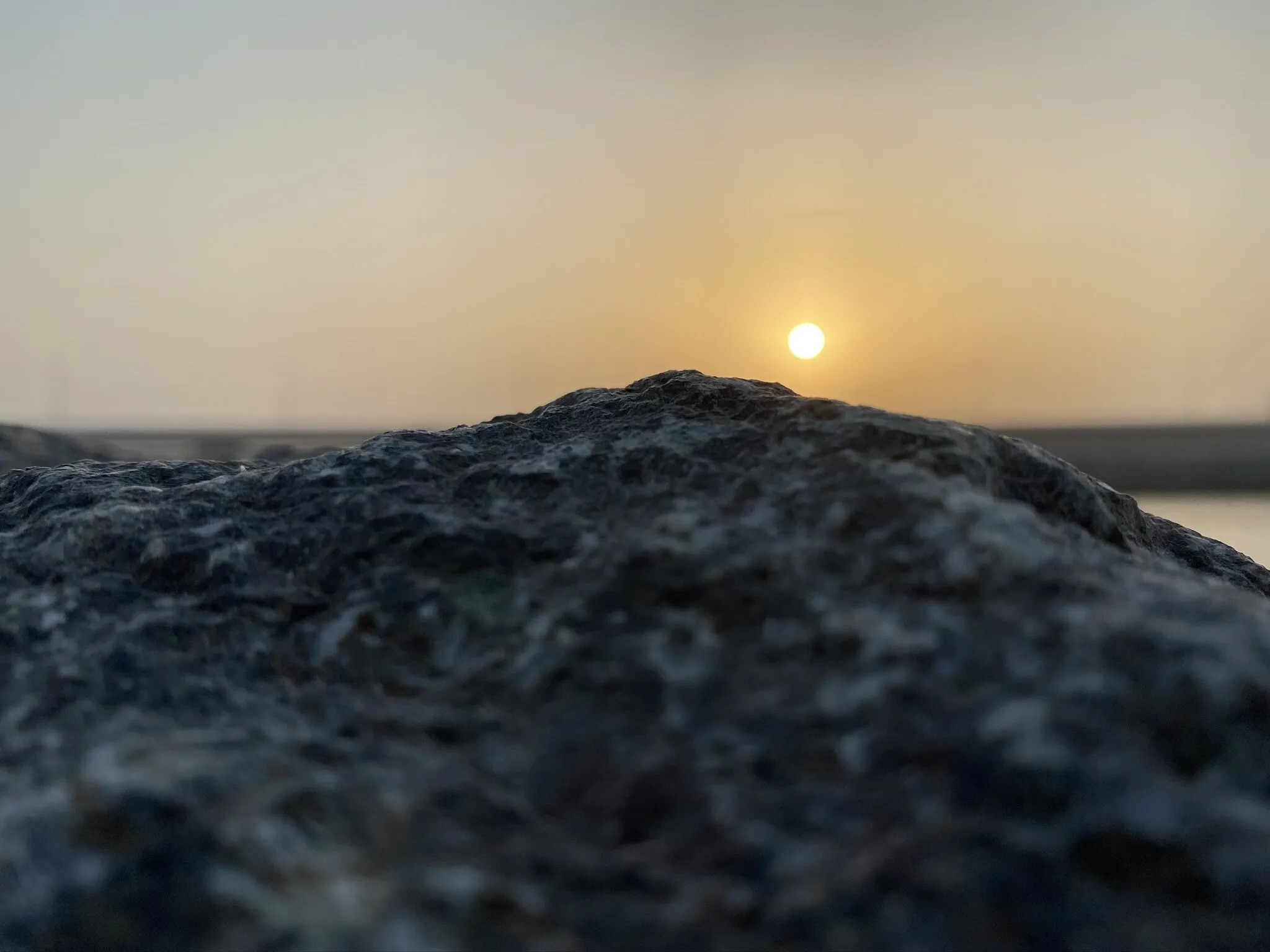 Sunset with rocks