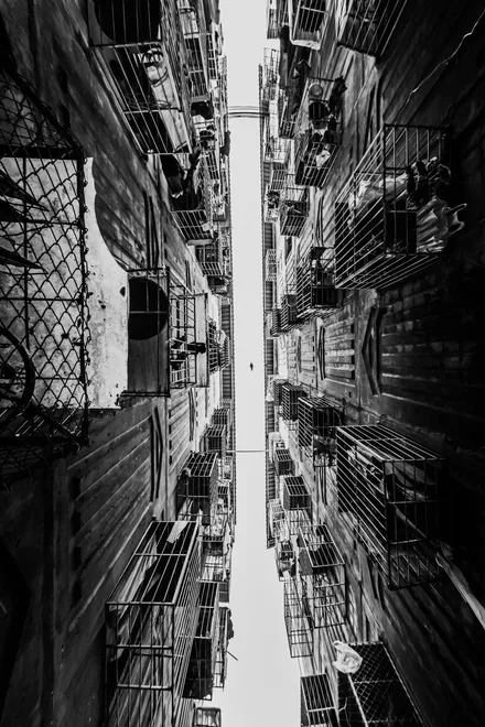Back alley sky