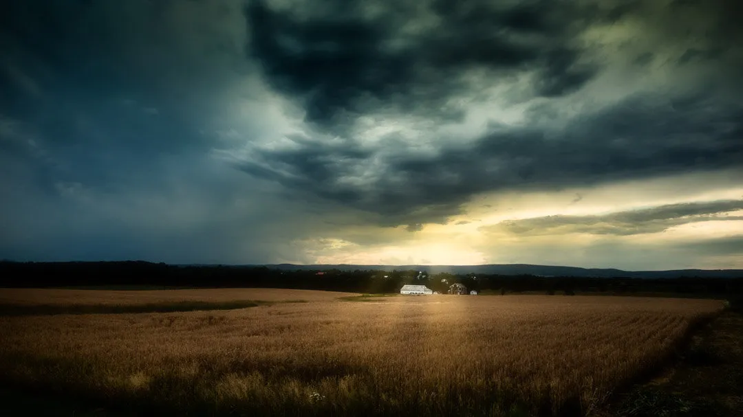 Light on the barn