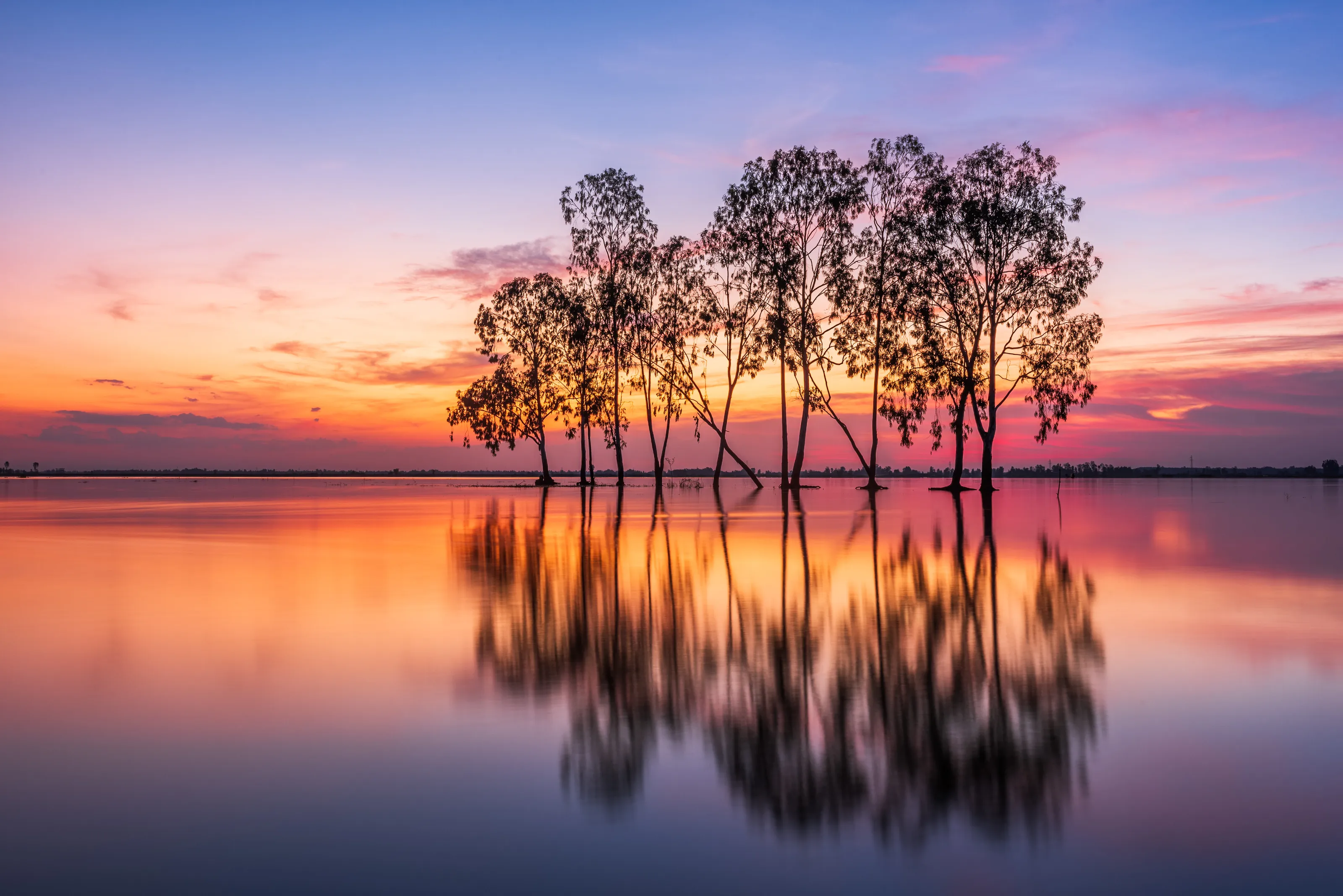 Sunset in Mekong Delta Vietnam
