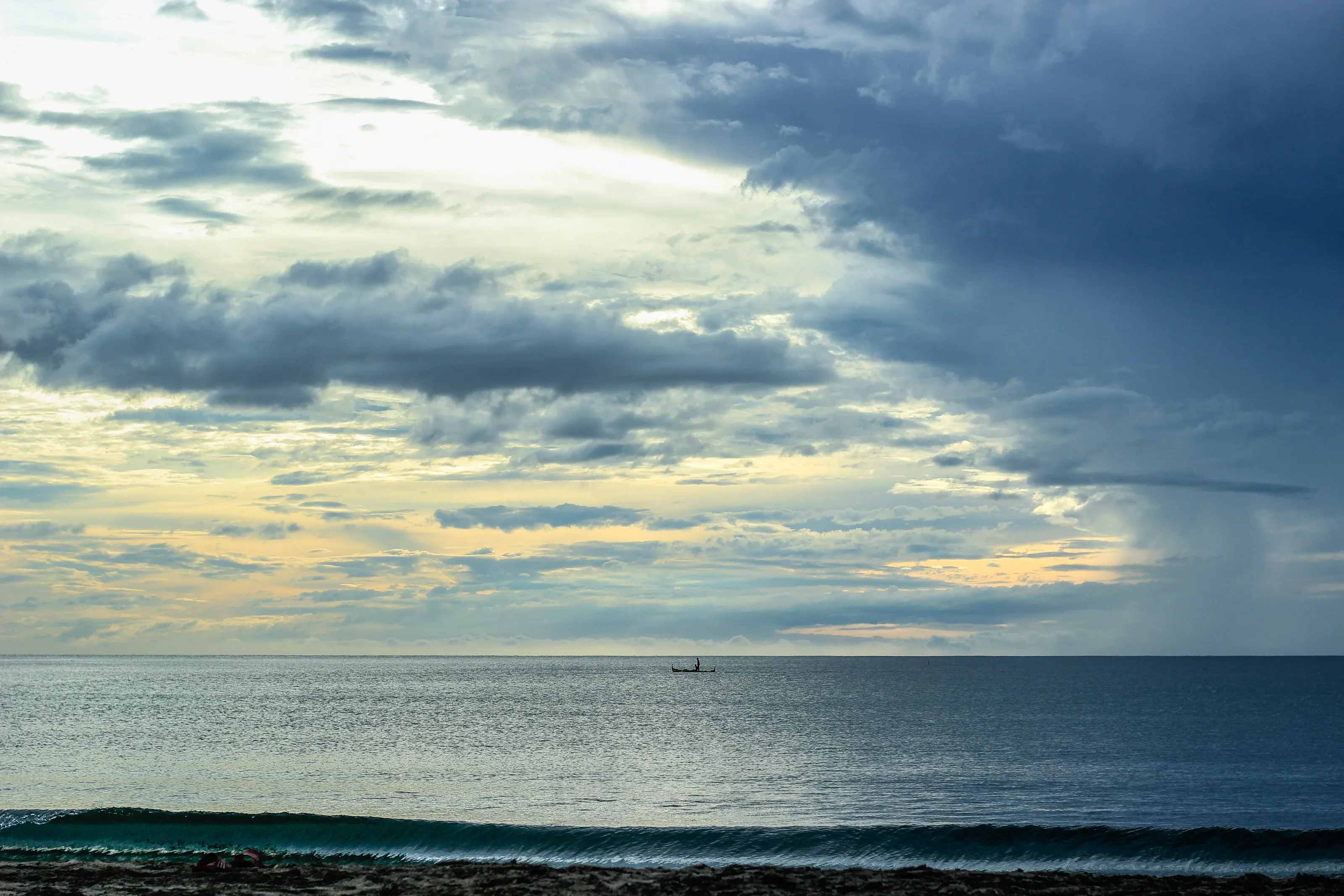As the waves rush ashore