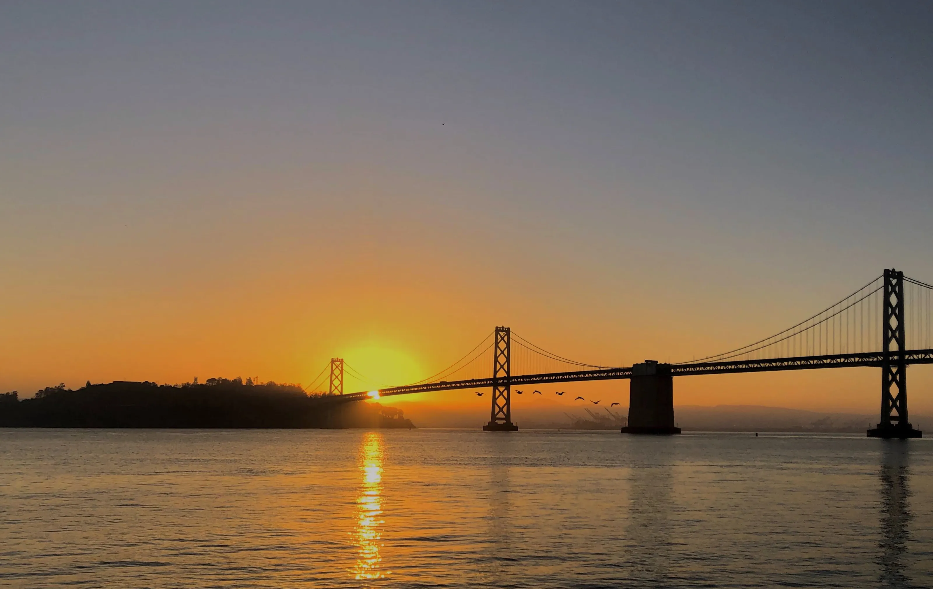 Sunrise π
over the Bay Bridge π of San Francisco