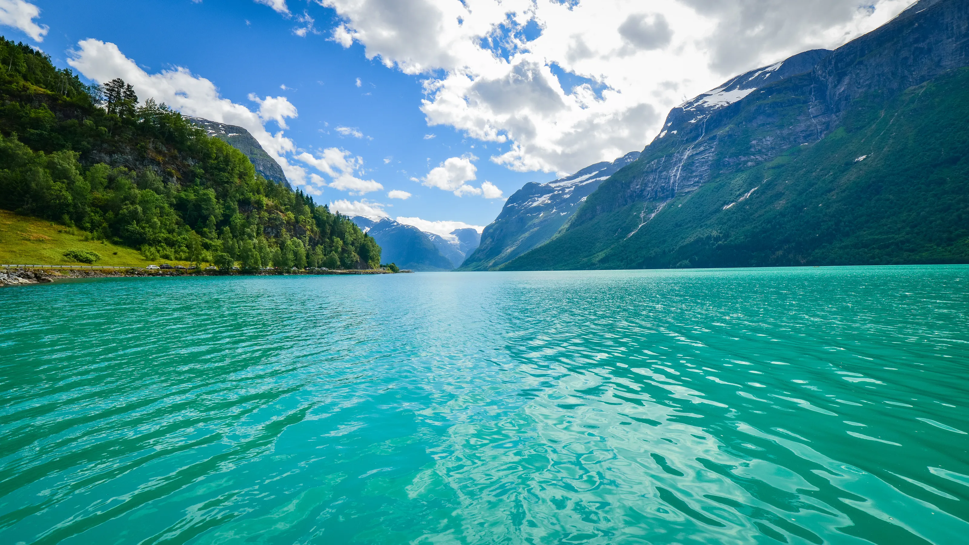 Emerald and Turquoise Water (in colour)