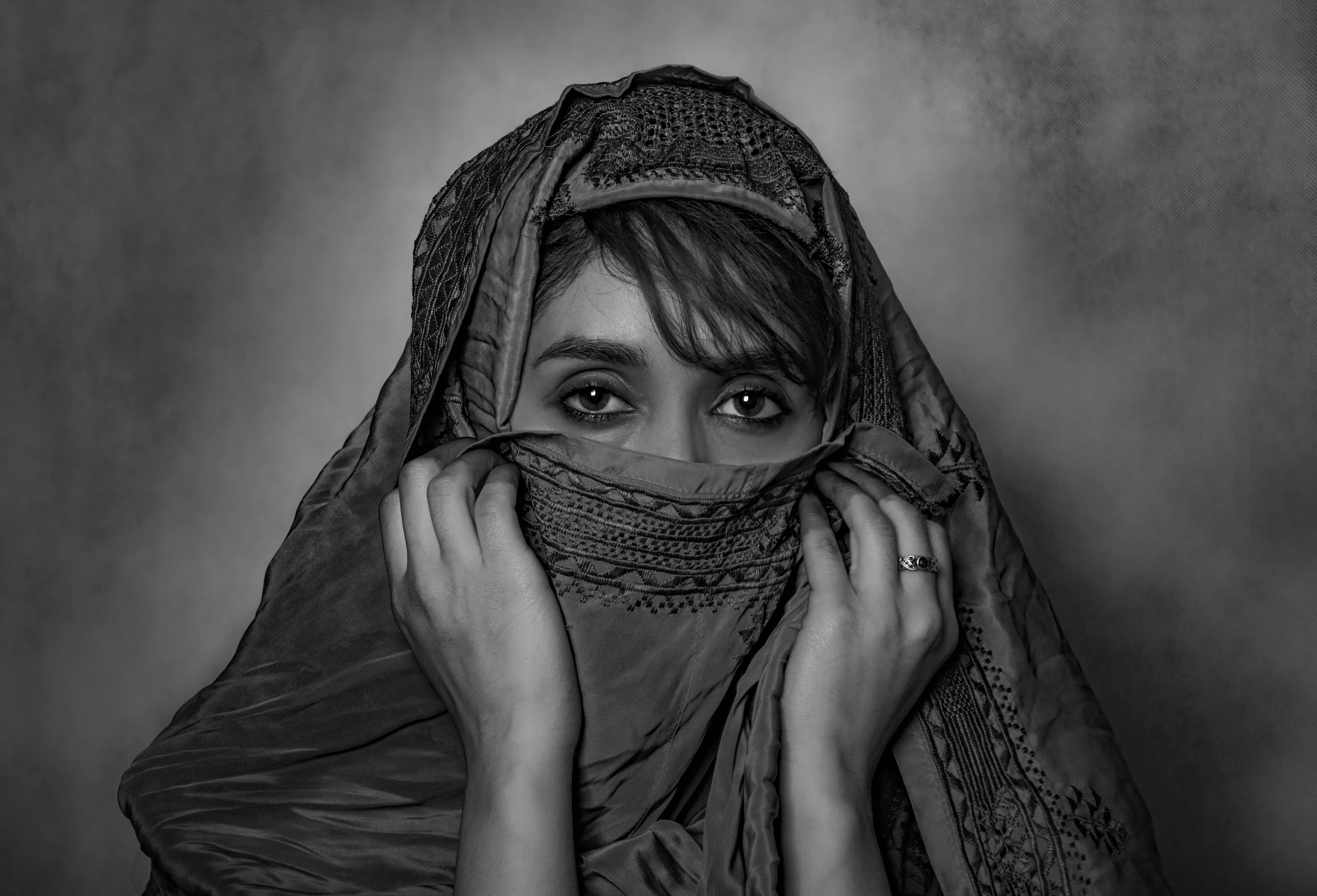 woman wearing a Burqa
