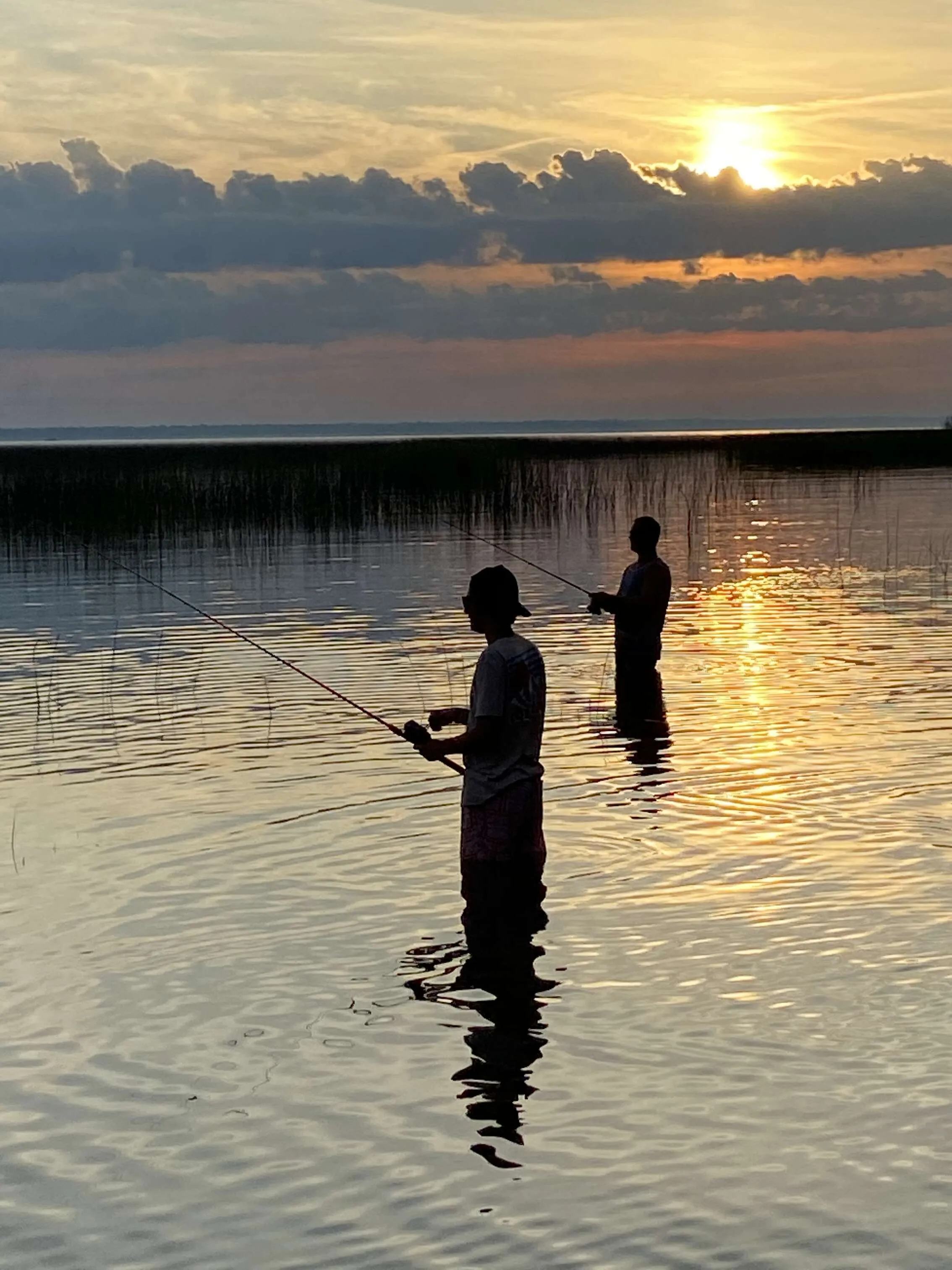 Father & Son Making Memories Fishing