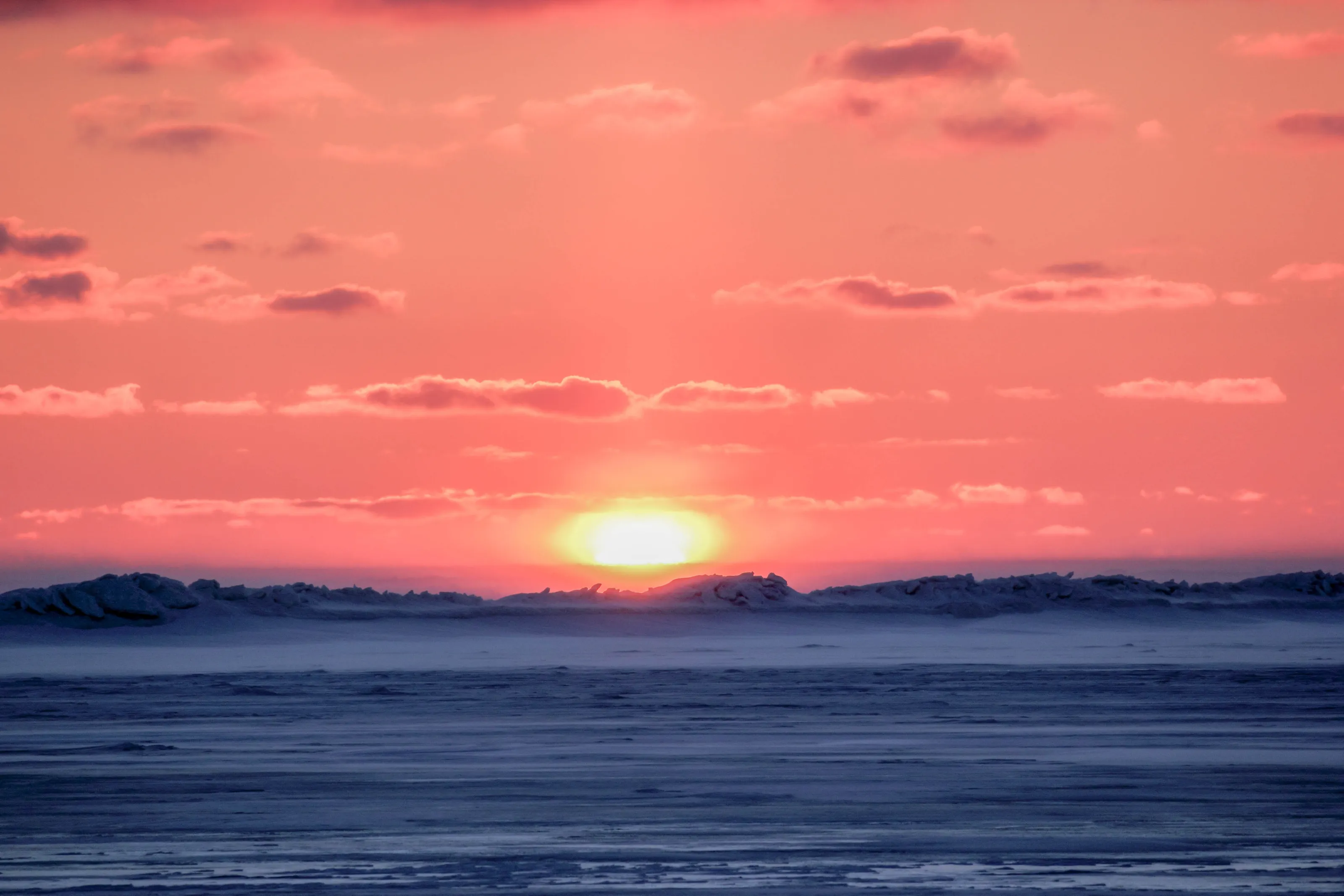 Frozen lake