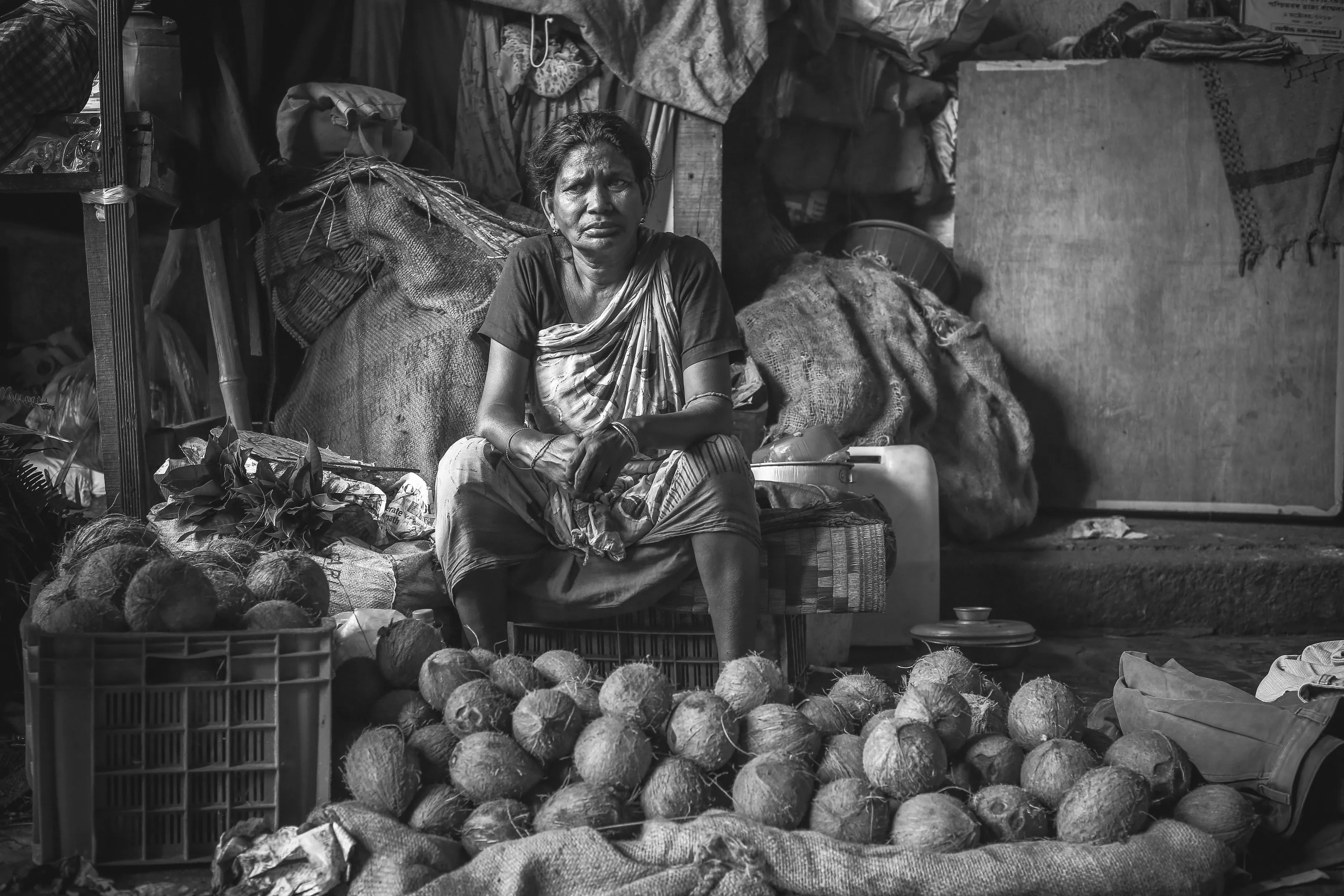 Coconut seller.