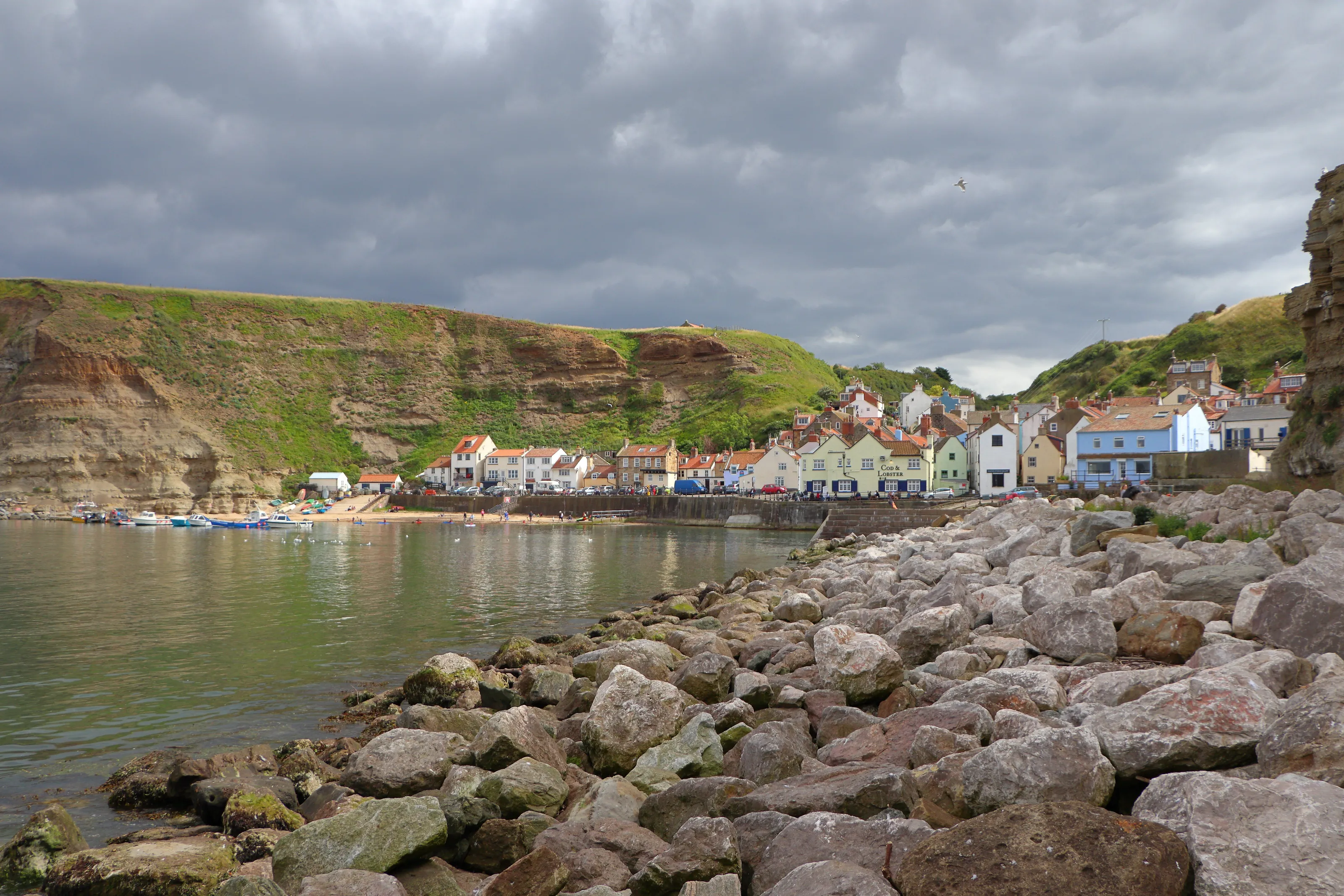 Staithes, village from afar