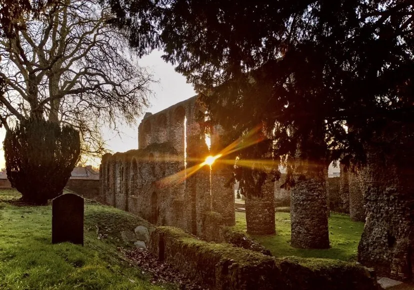 At Botolph’s Priory at Sunset