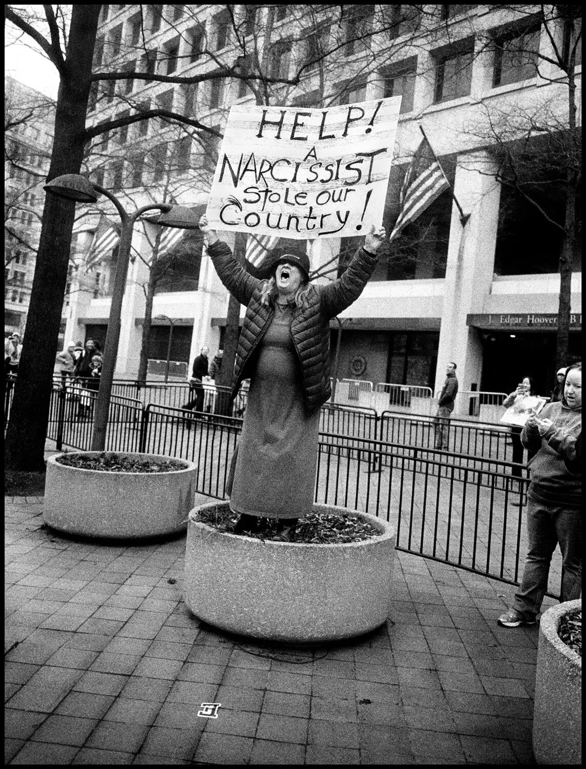 Woman protestor against President Trump, 'Women's March on Washington, DC', January 21, 2017