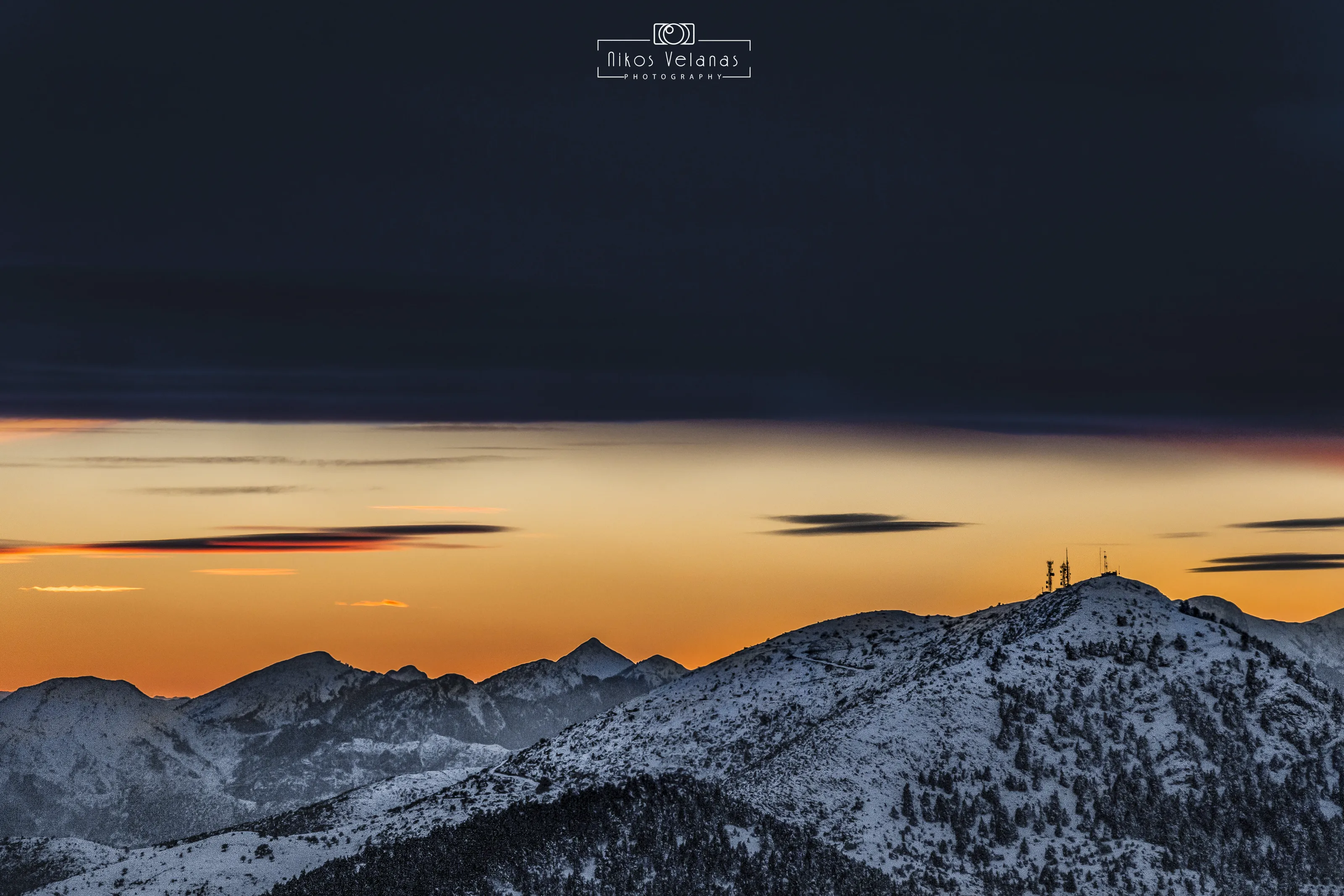 The Dusk over Mt.Velia Greece