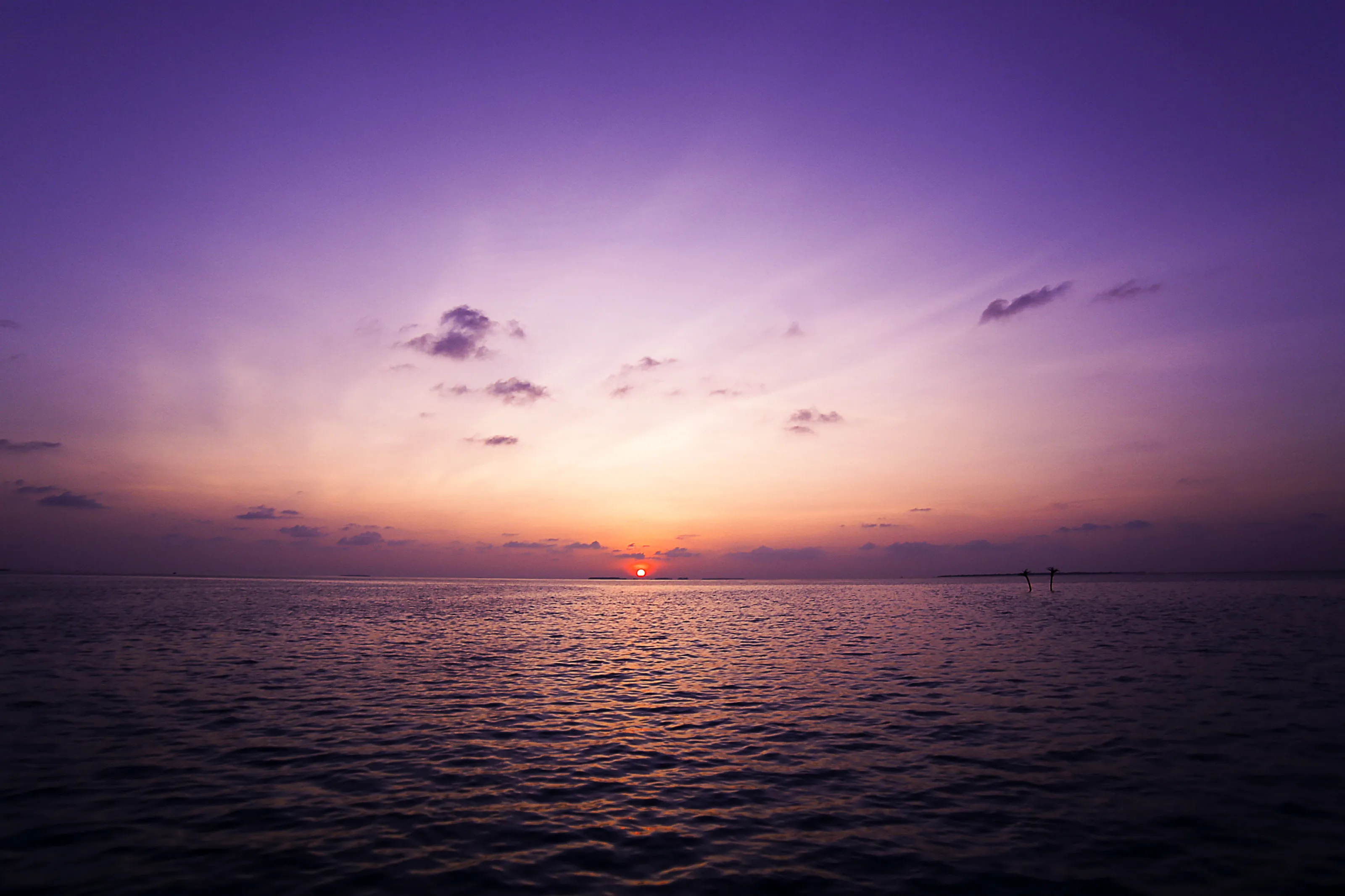 Simple Sunset in the Maldives