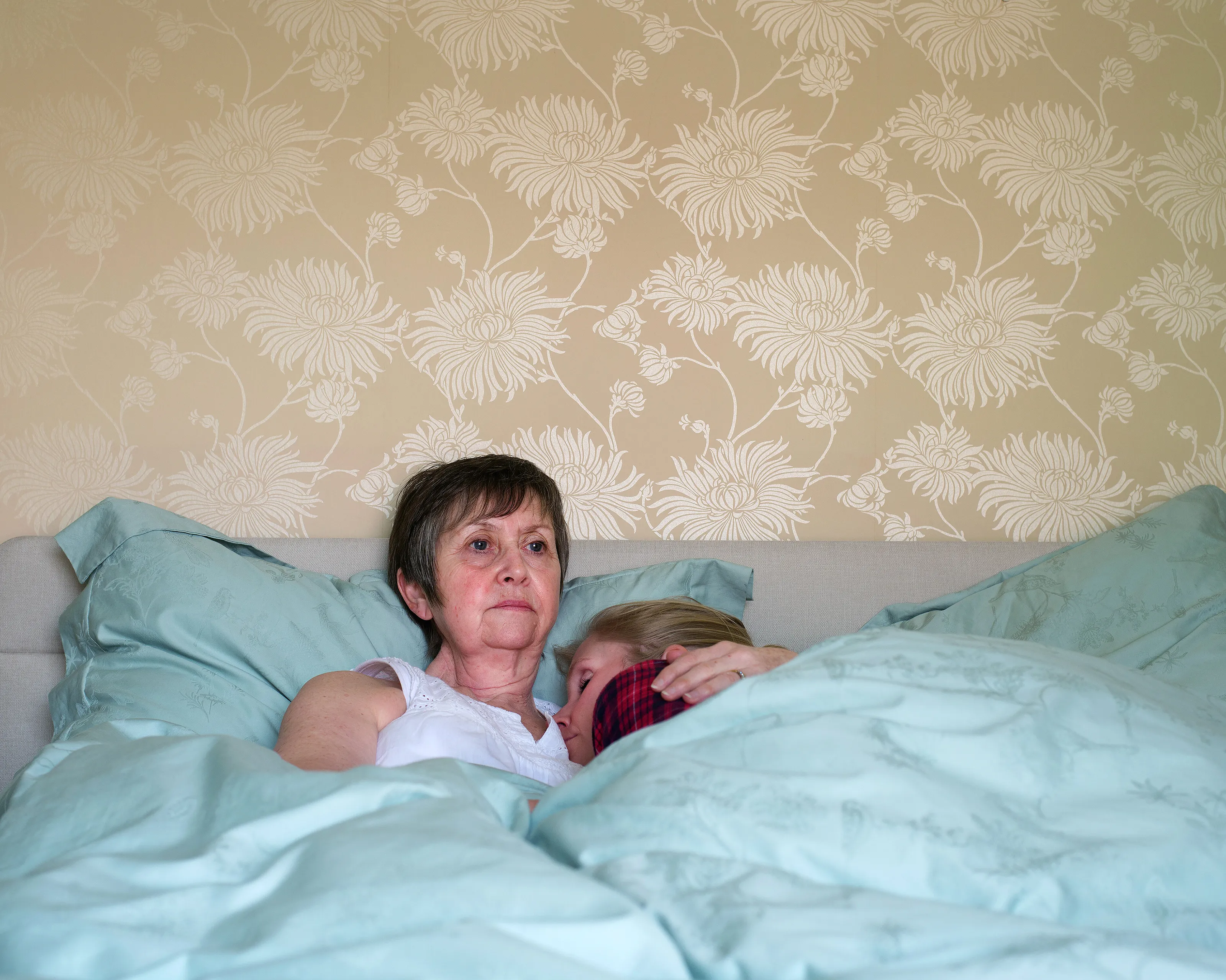Mum and I in bed