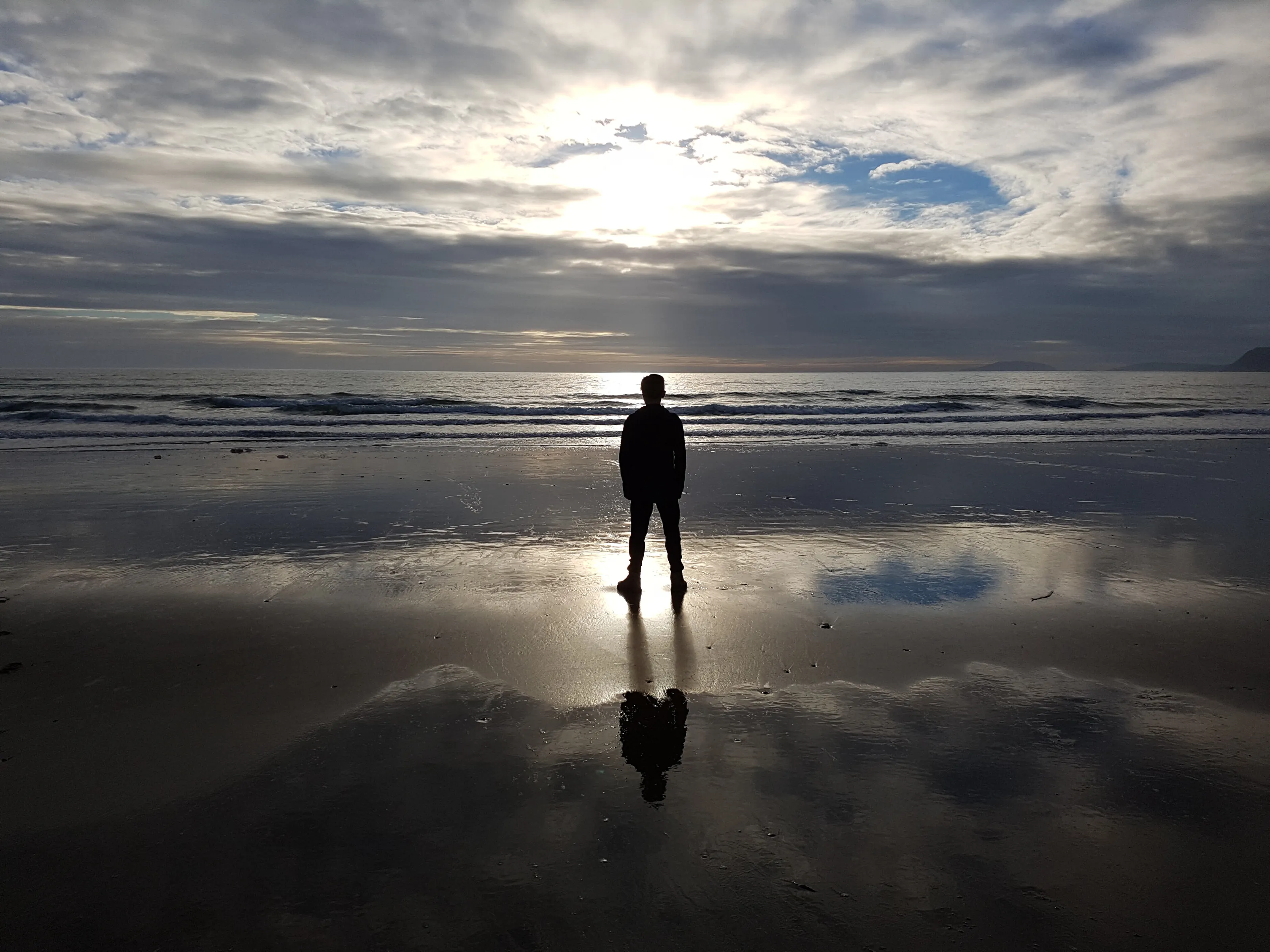 Beach silhouette