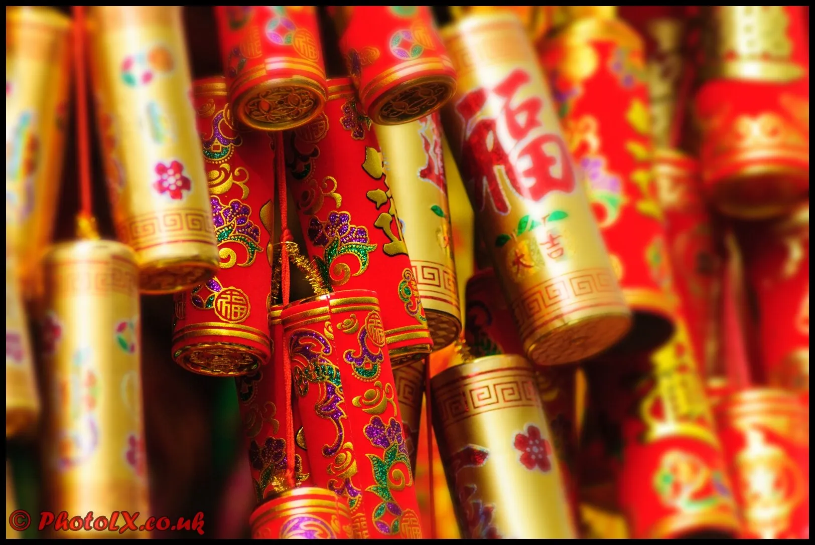 Red and gold firecrackers