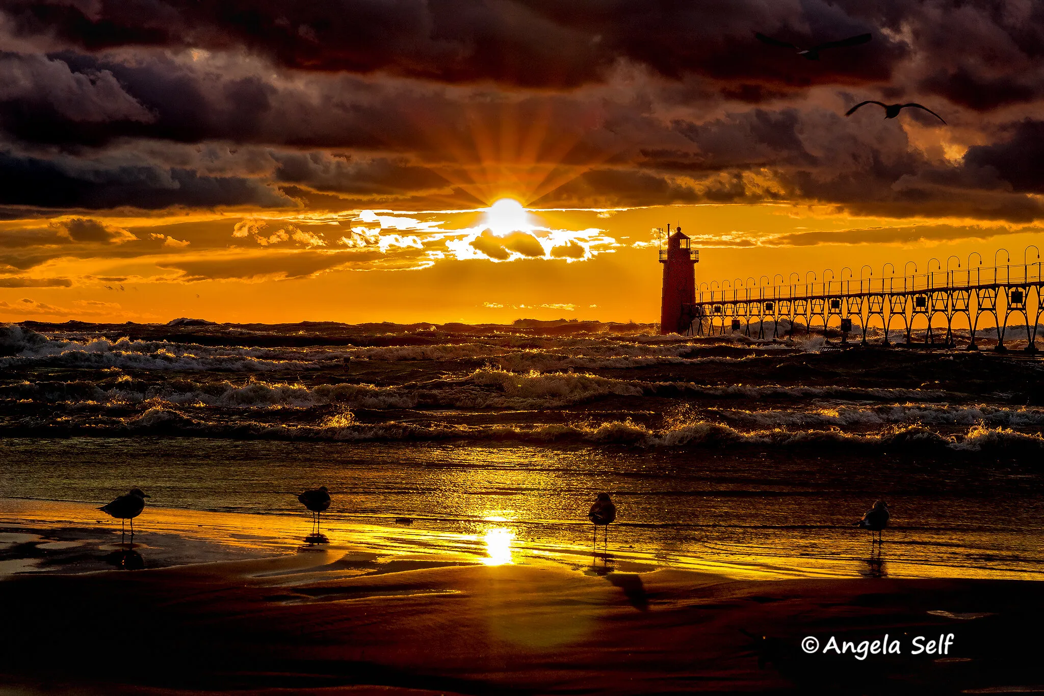 Lake Michigan Beach Sunset