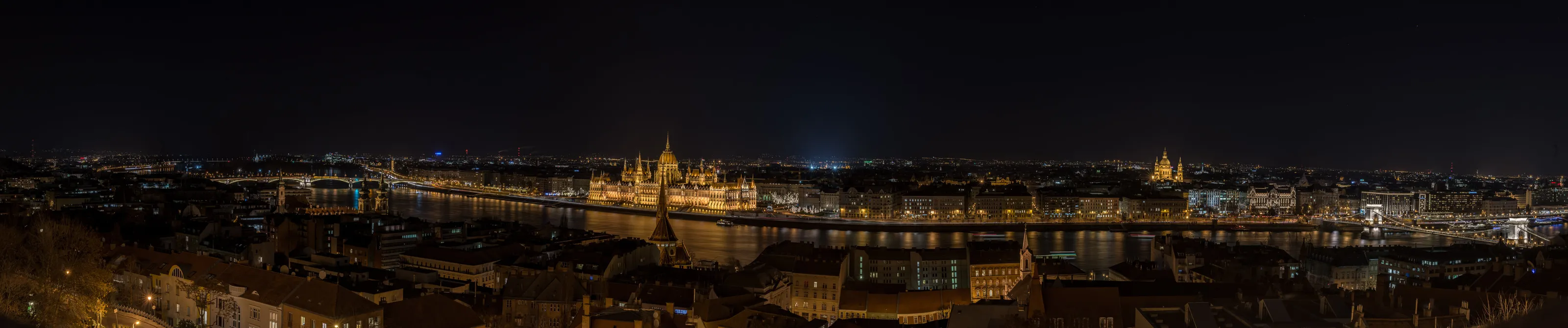 Budapest night cityscape