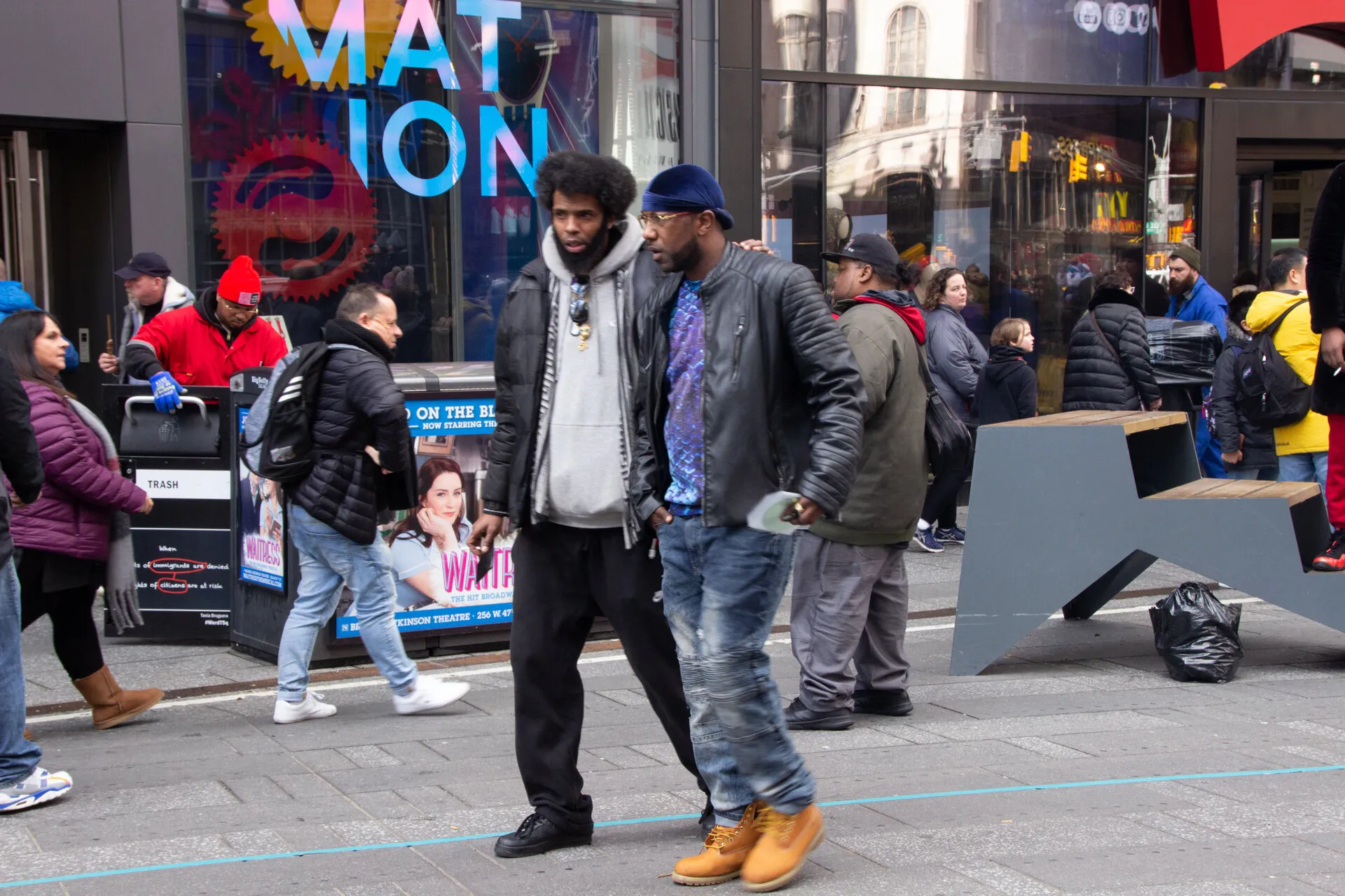Men in conversation