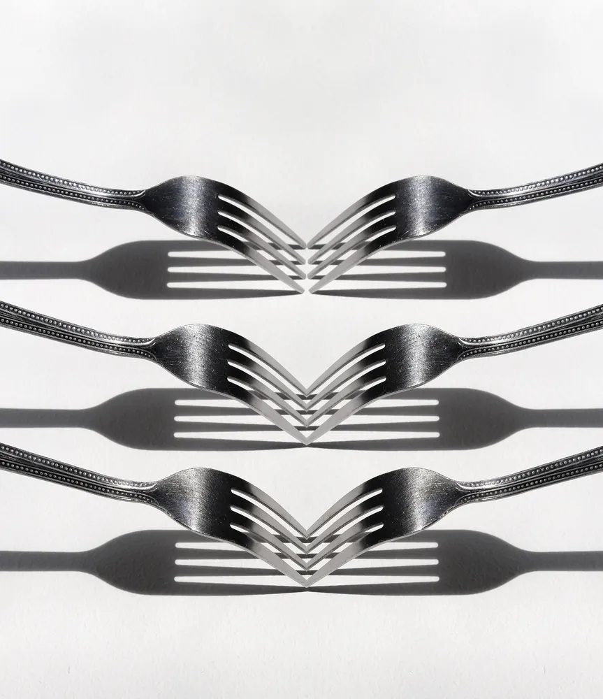 Fork shadows.