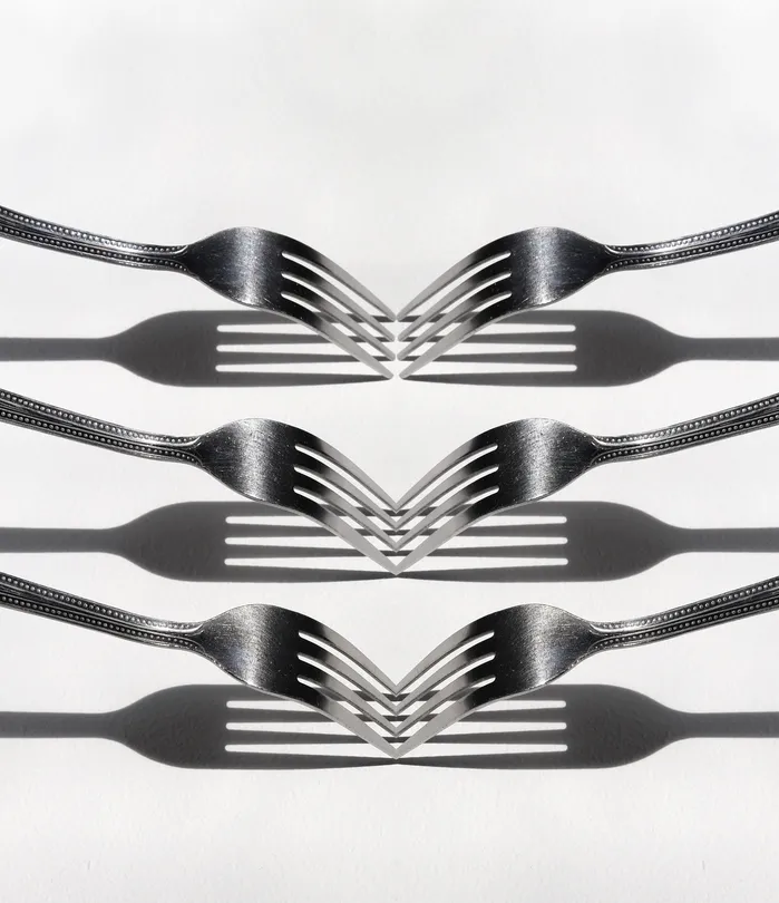 Fork shadows.
