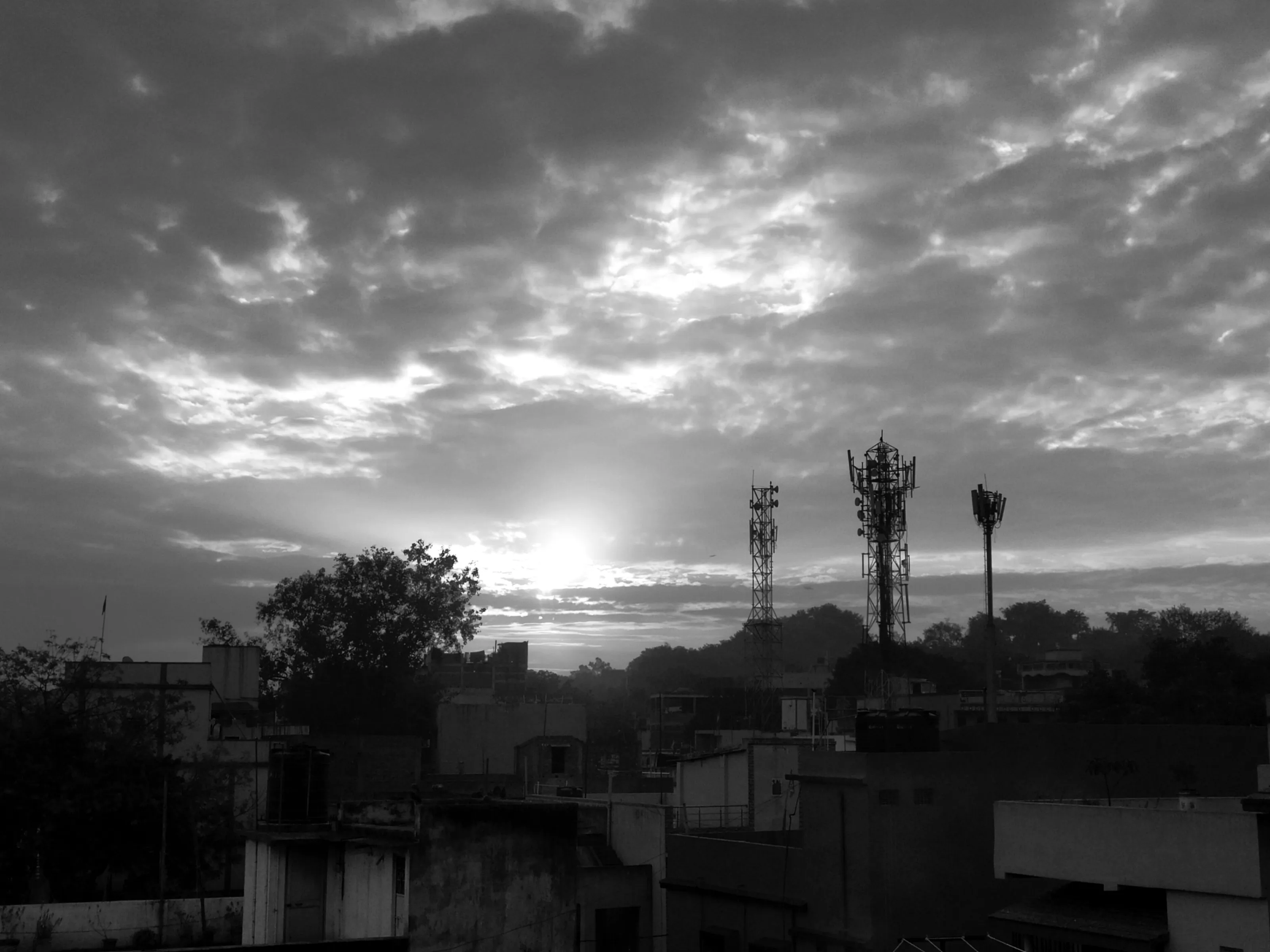 How dark it is, the sun will shine...