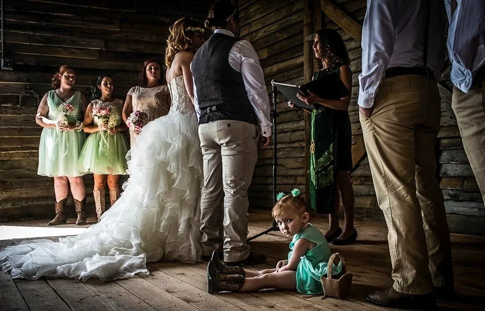Bored Flower Girl