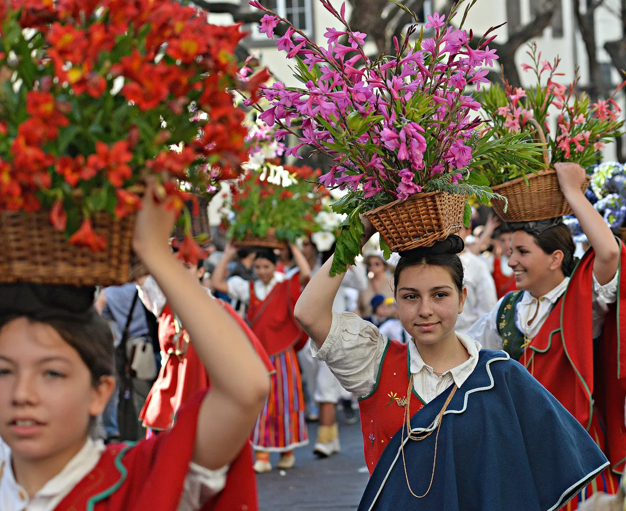 Girls and flowers