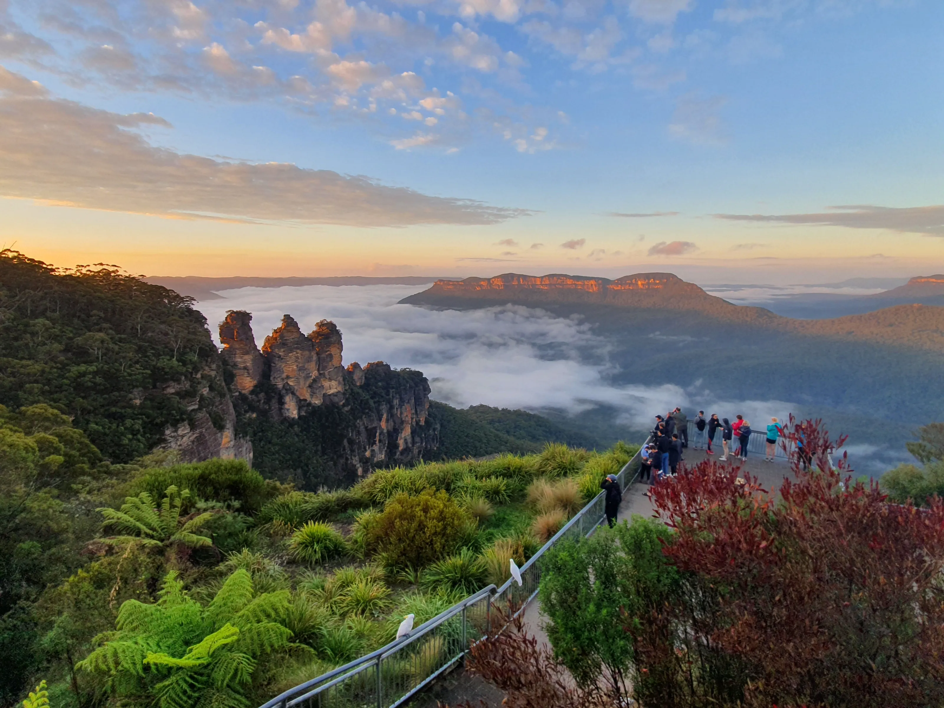 The Three Sisters at sunrise