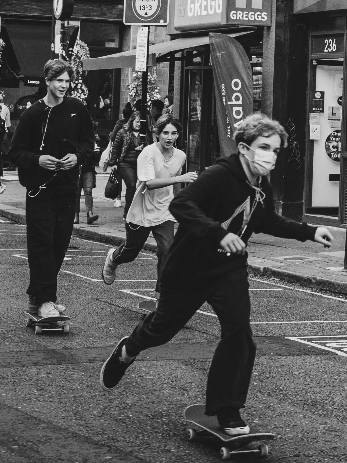 Skateboarding Down Portobello Road