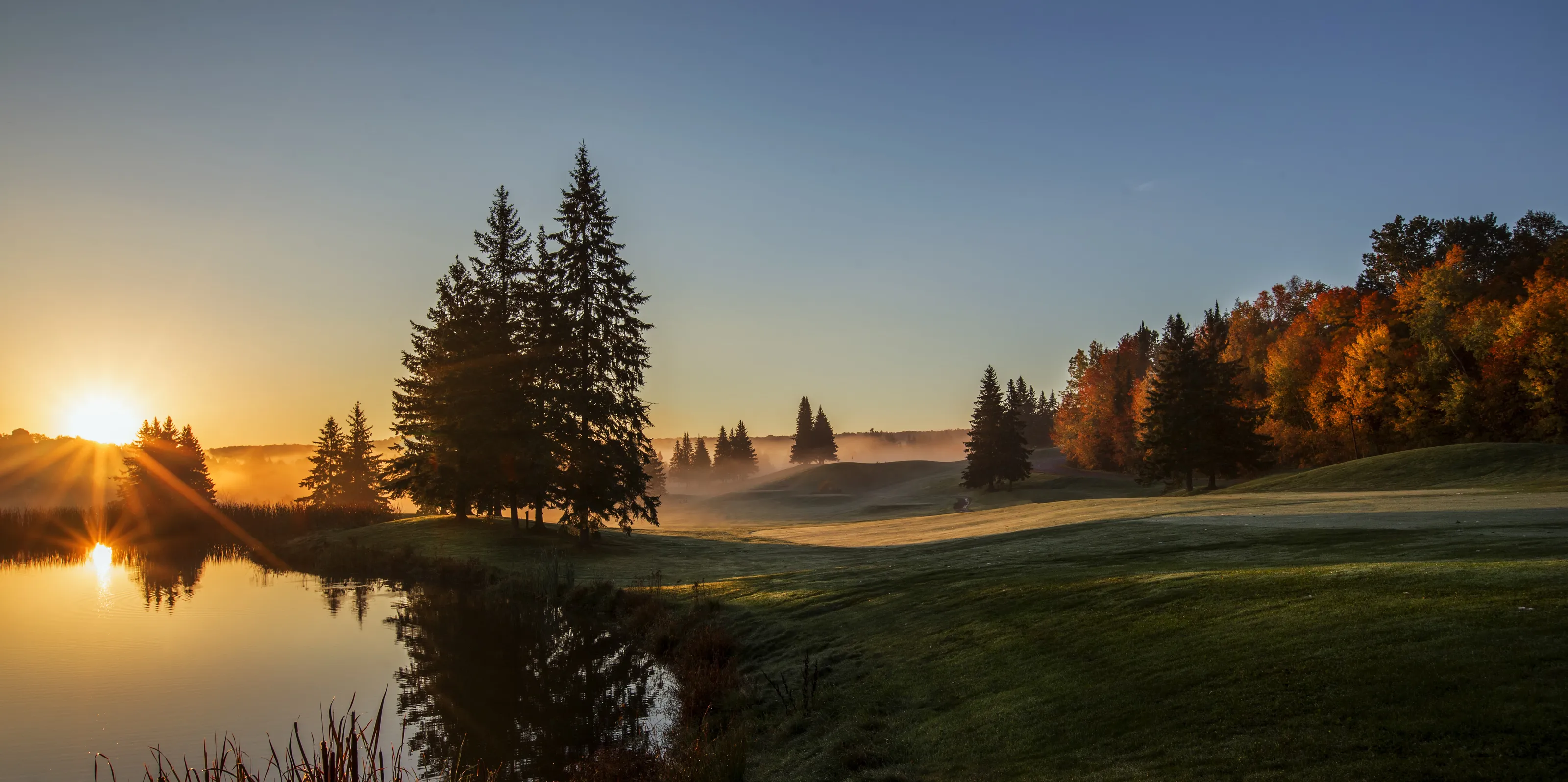 Sunrise by a lake