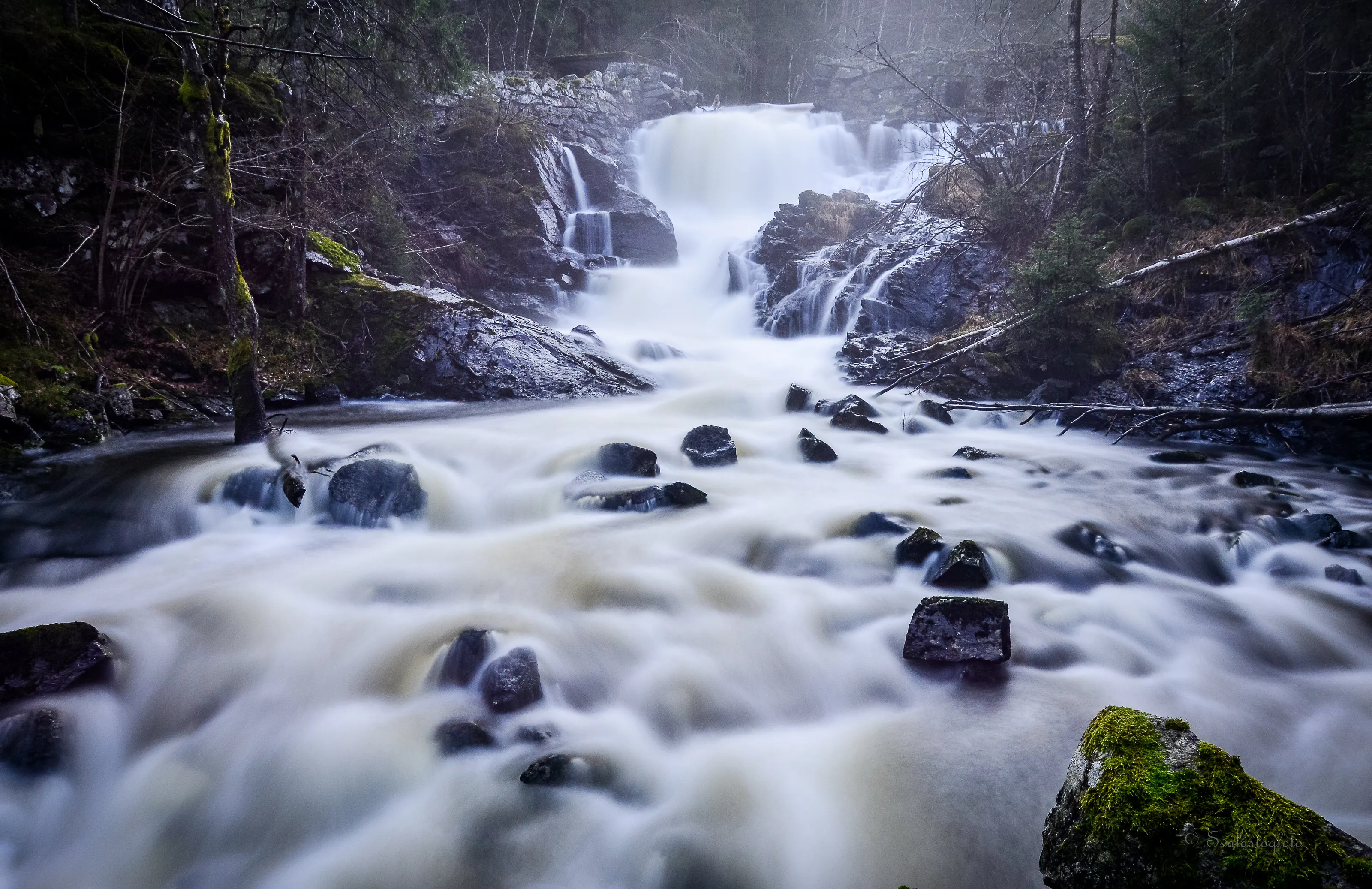 Misty waterfall