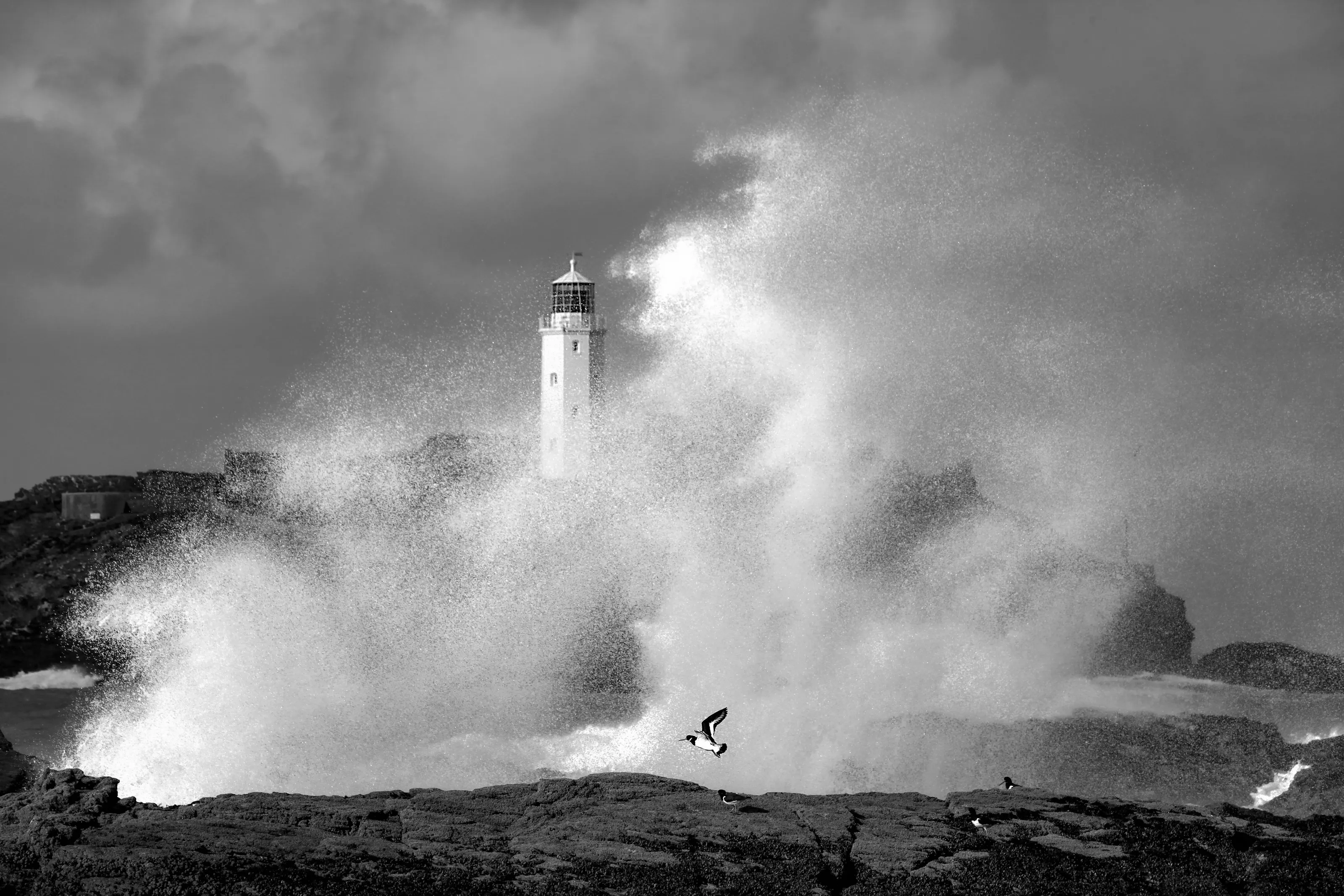A Stormy Godrevy, Cornwall 2020.
