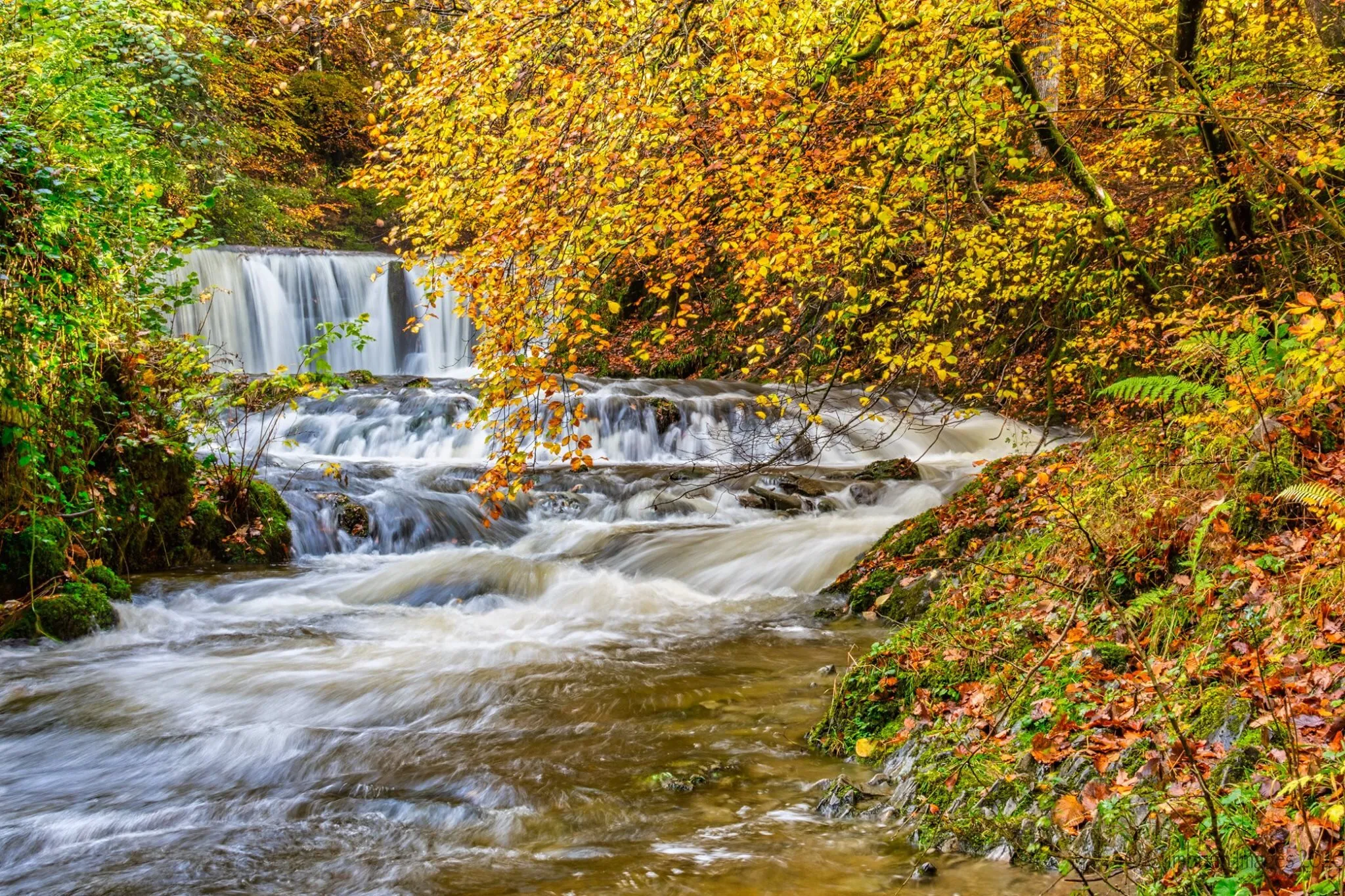 Lowest falls at Stock Ghyll, Ambleside