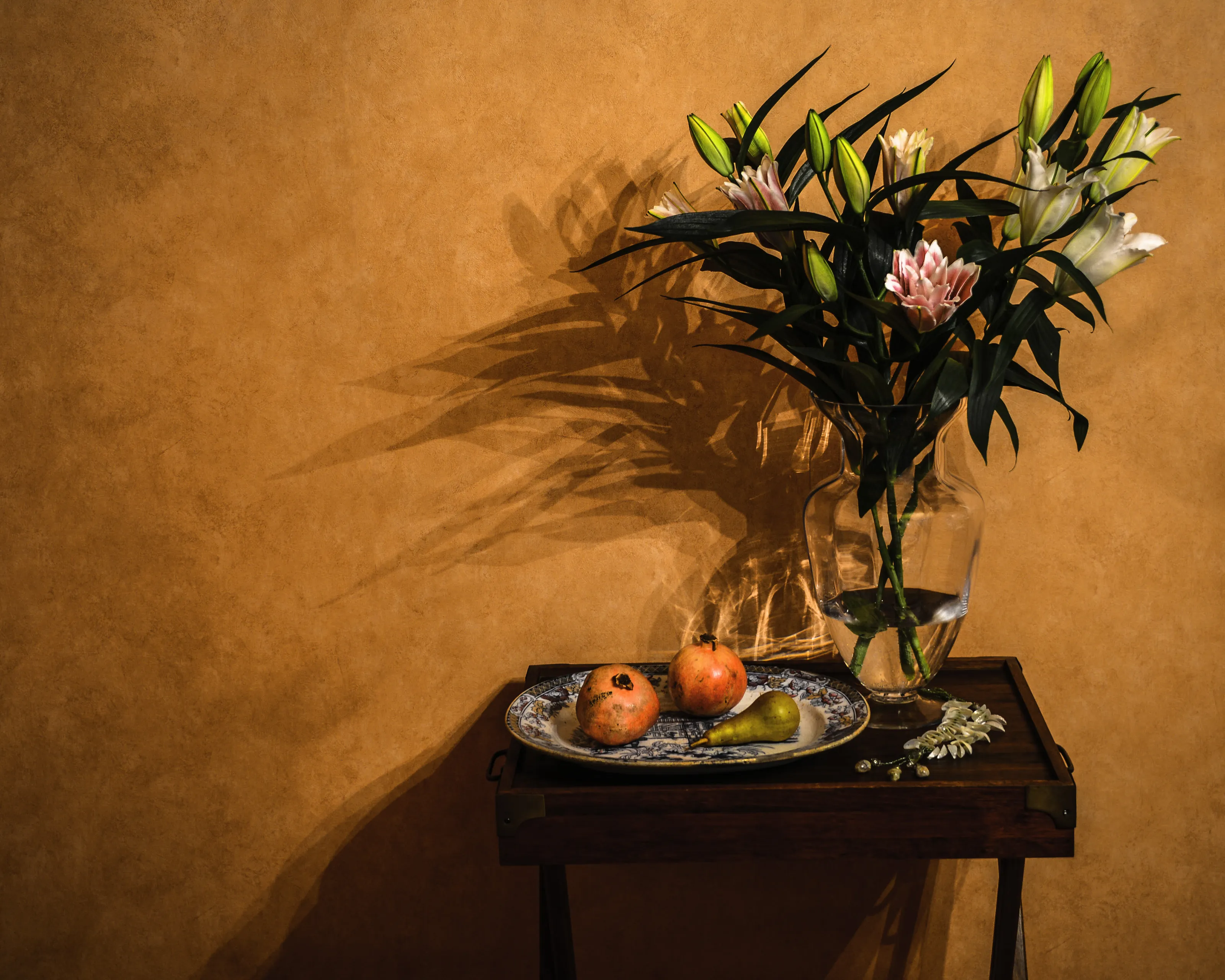 Lilies in glowing orange