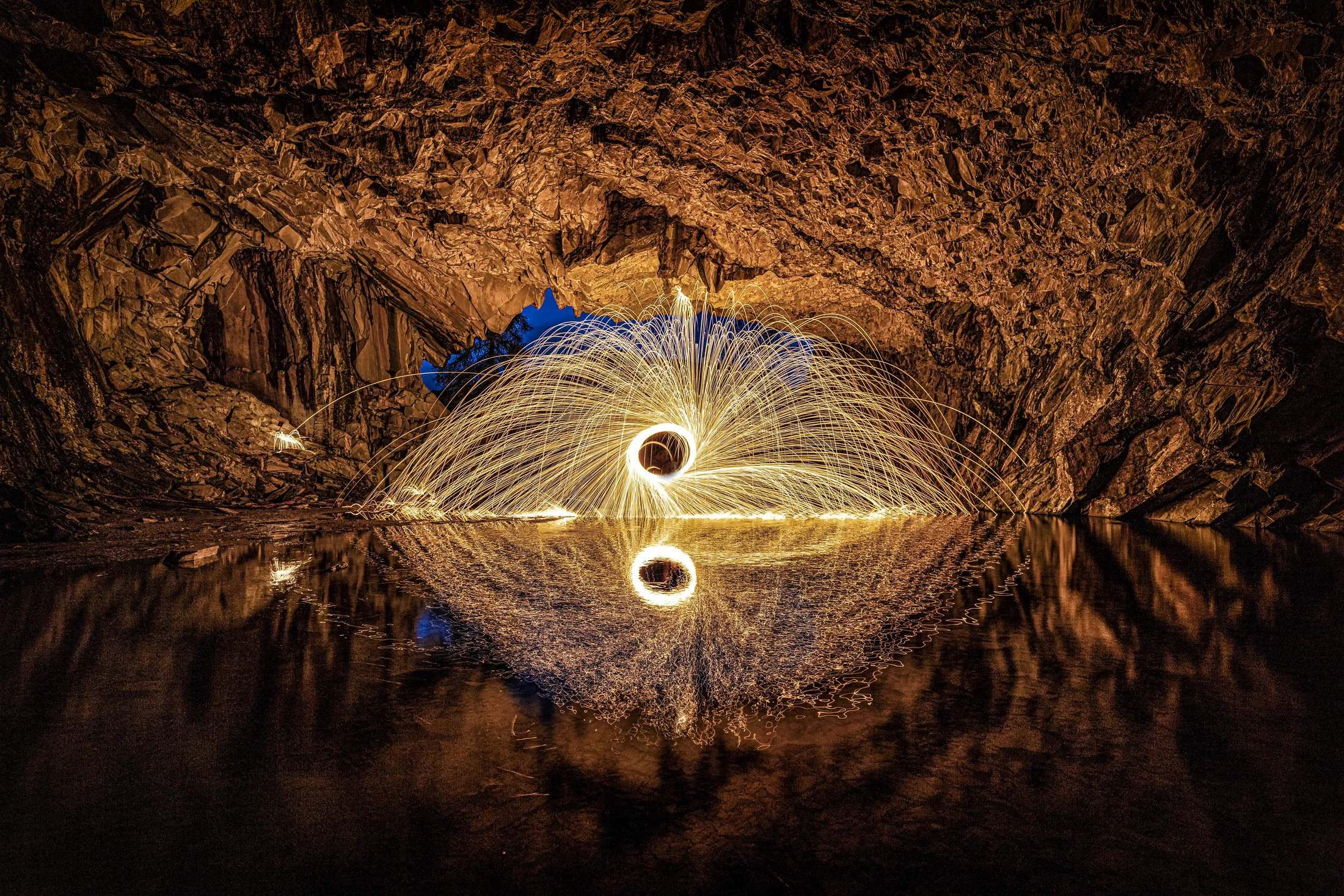 Rydal cave light wheel