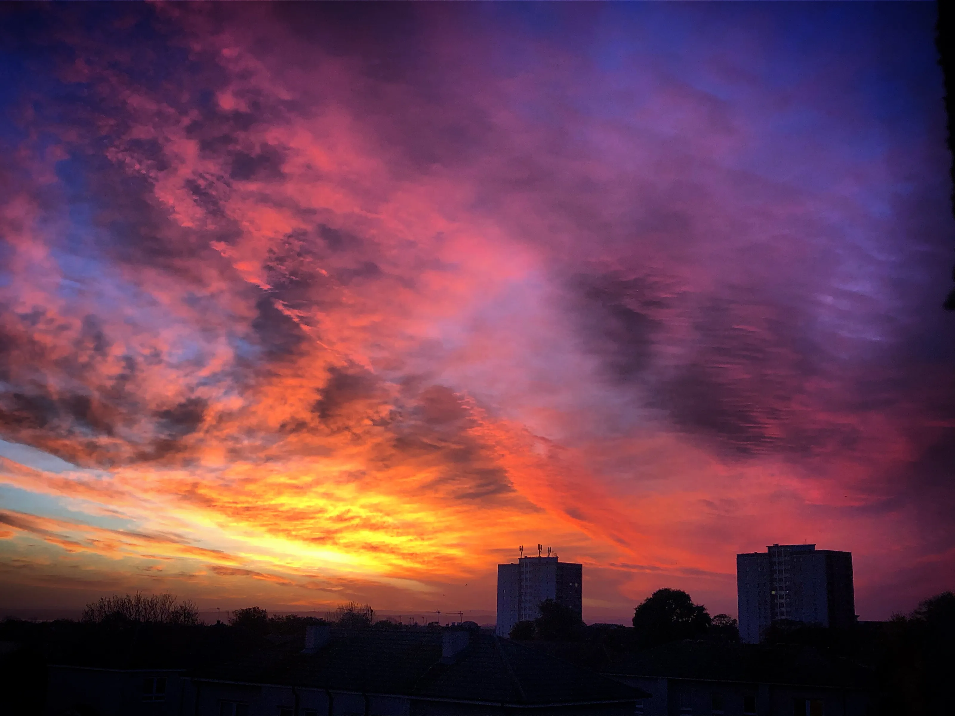 Under the Red Morning Sunrise