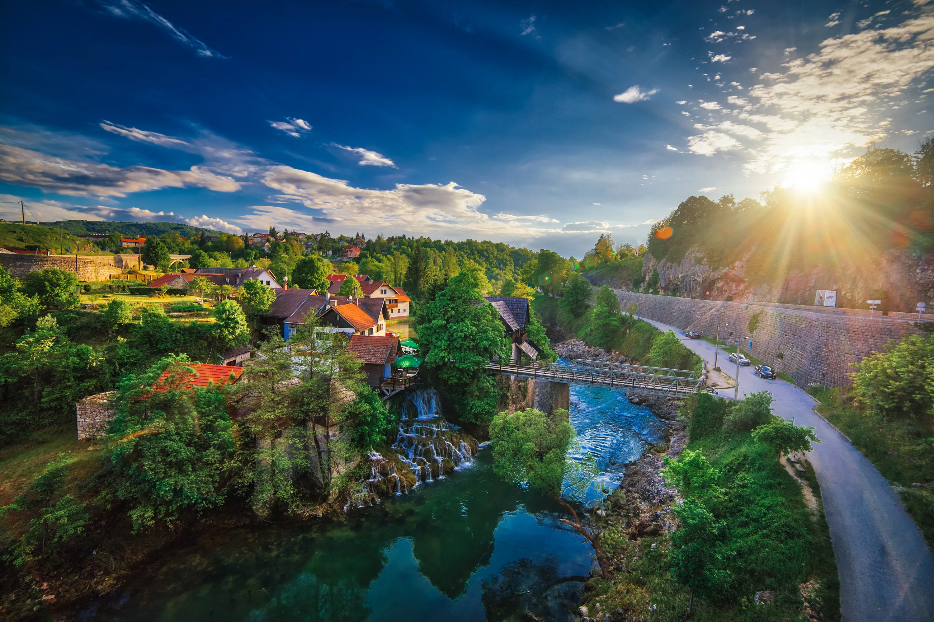 Sunset in Rastoke