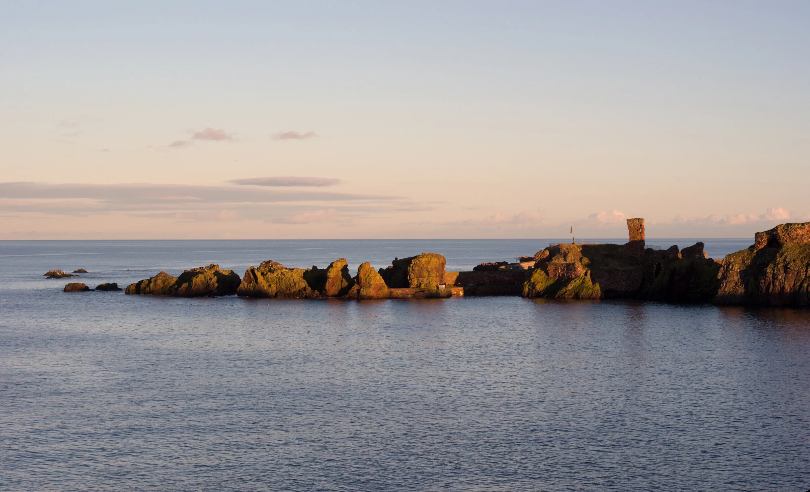 Dunbar Castle and harbour