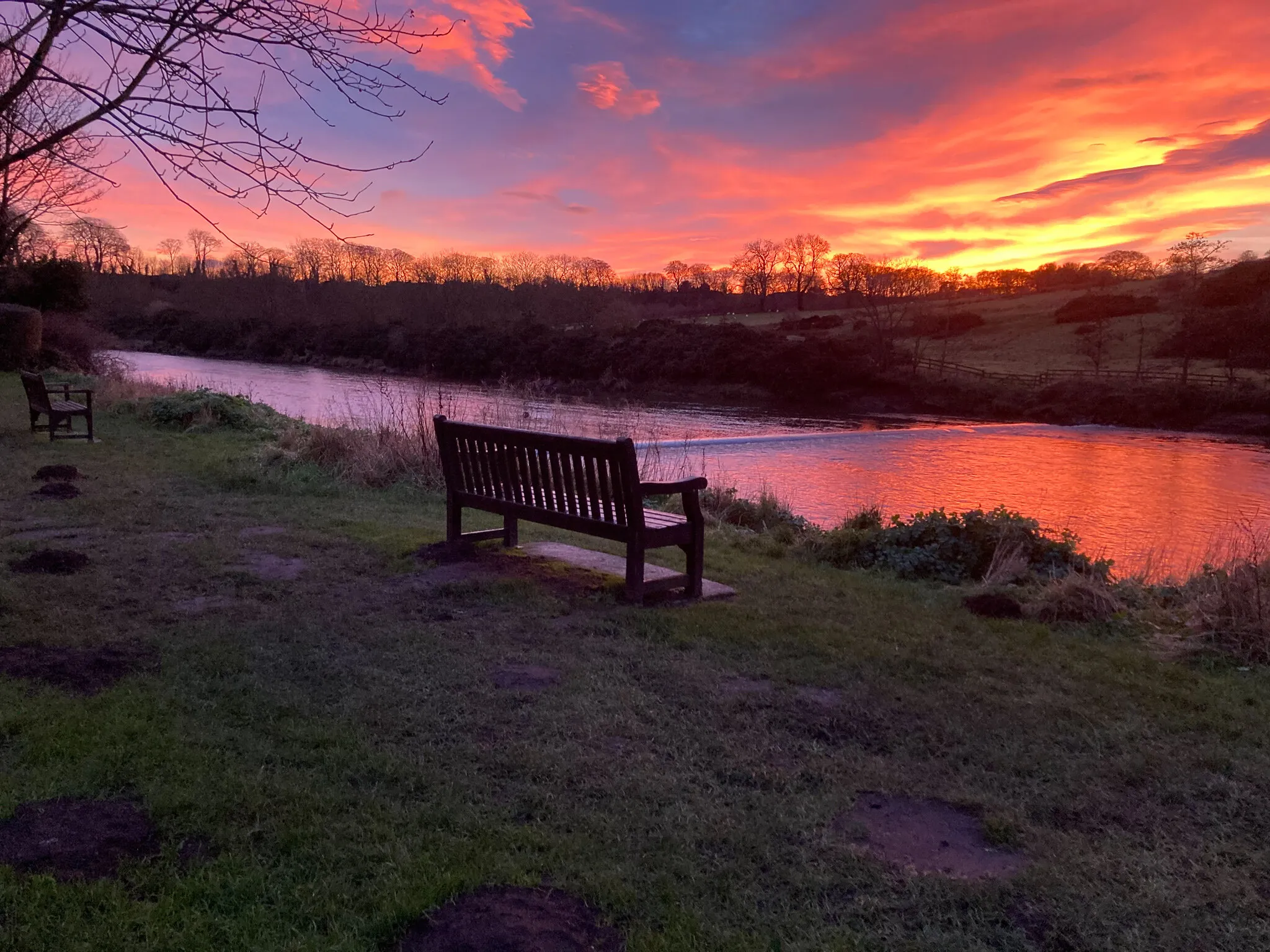Sunset in Northumberland UK.