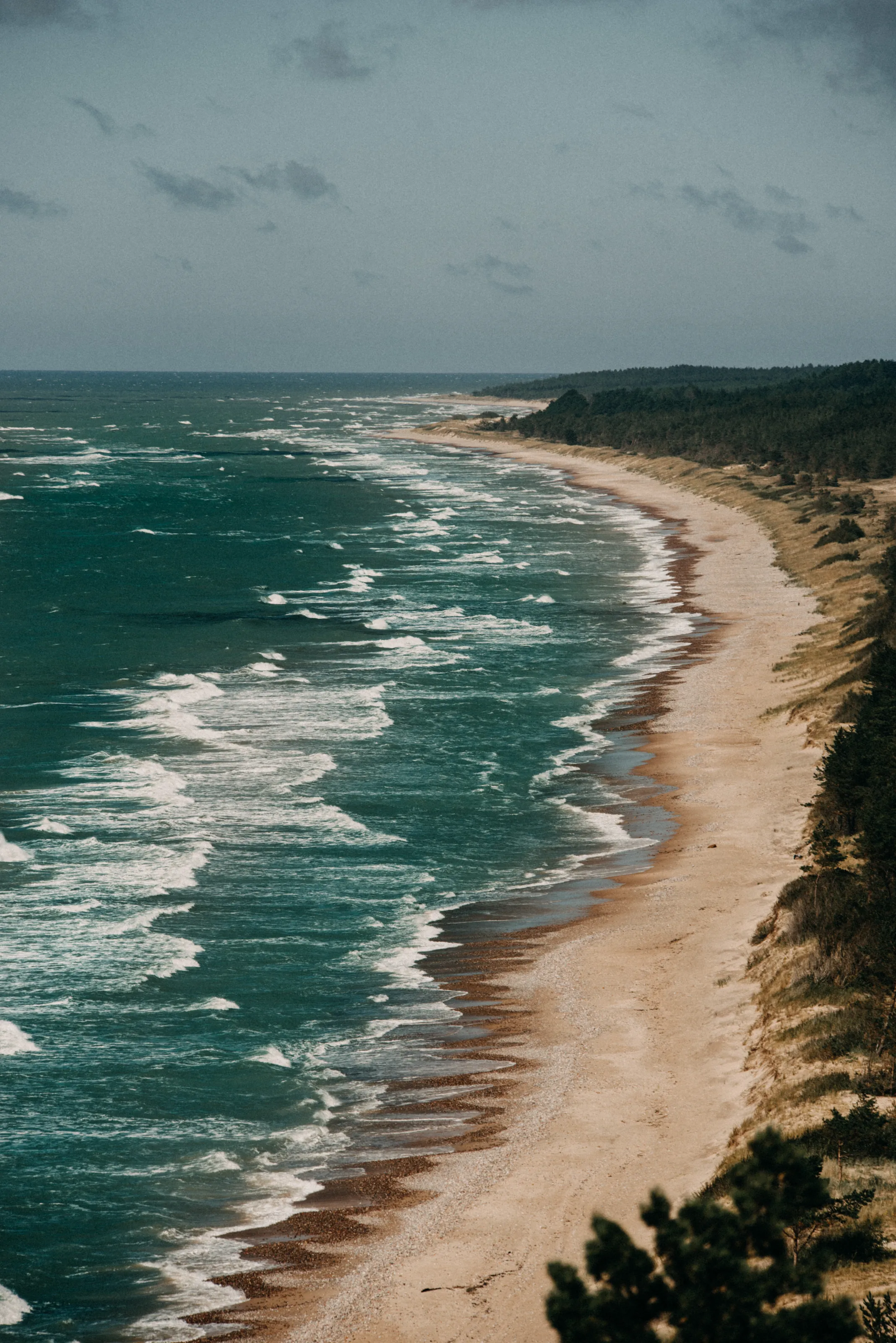 Užavas light house at the Baltic sea