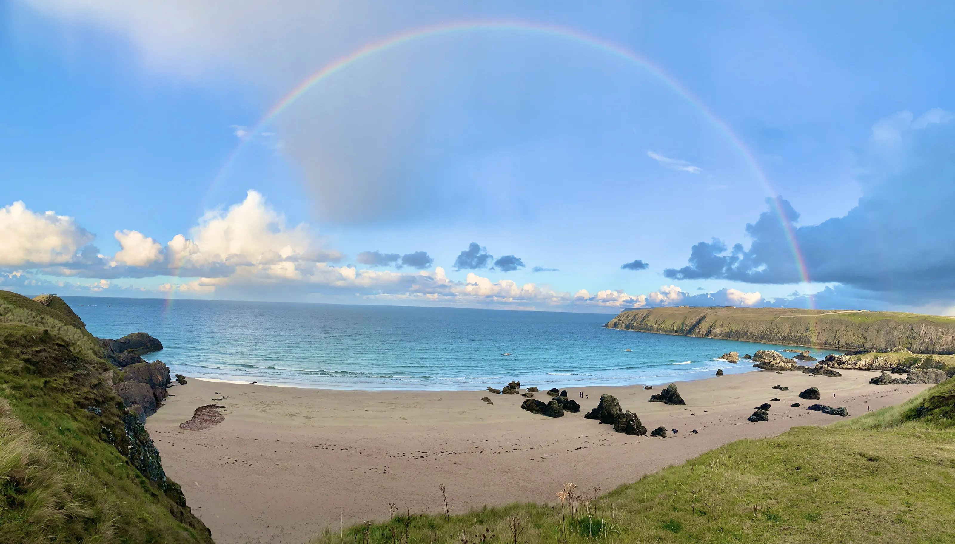 Rainbow over Sango Sands