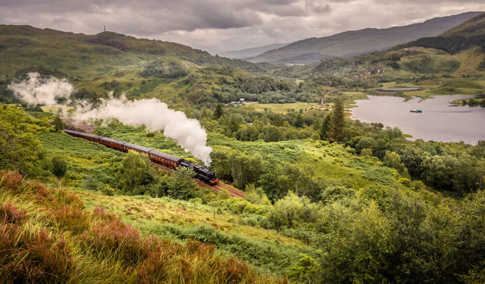 Jacobite Steam Train passing through Glenfinnan