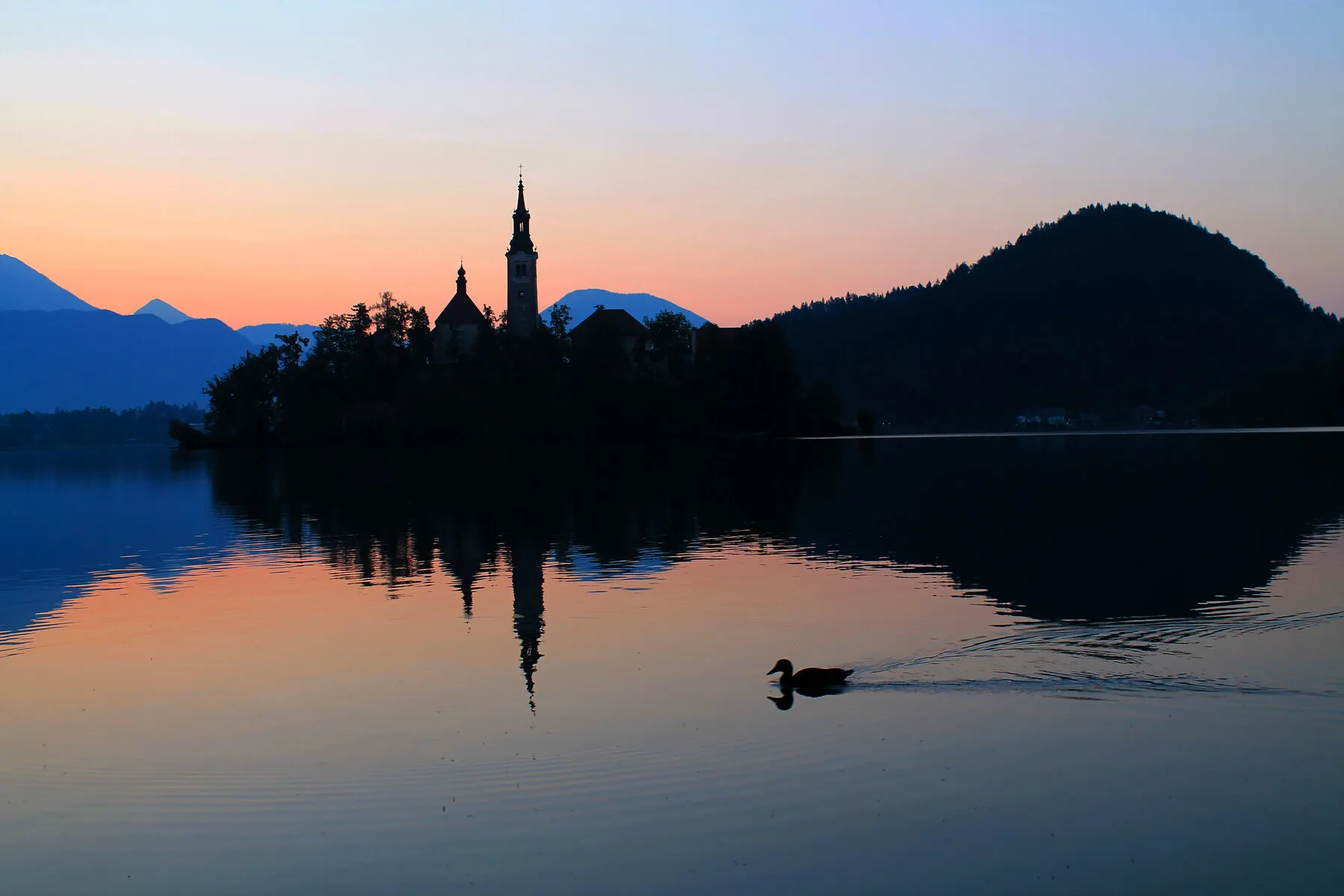 Sunrise on Lake Bled