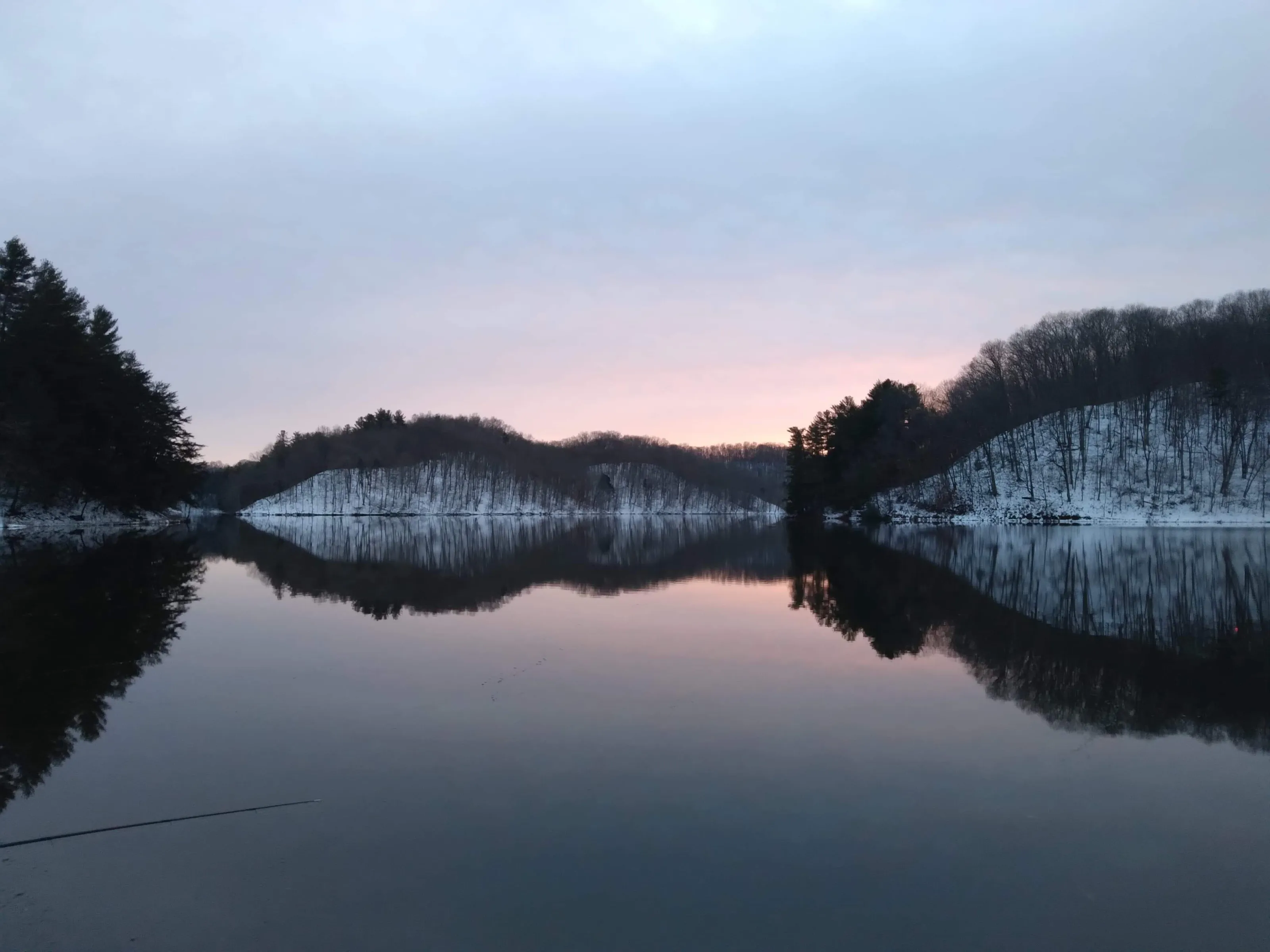Snowy lake