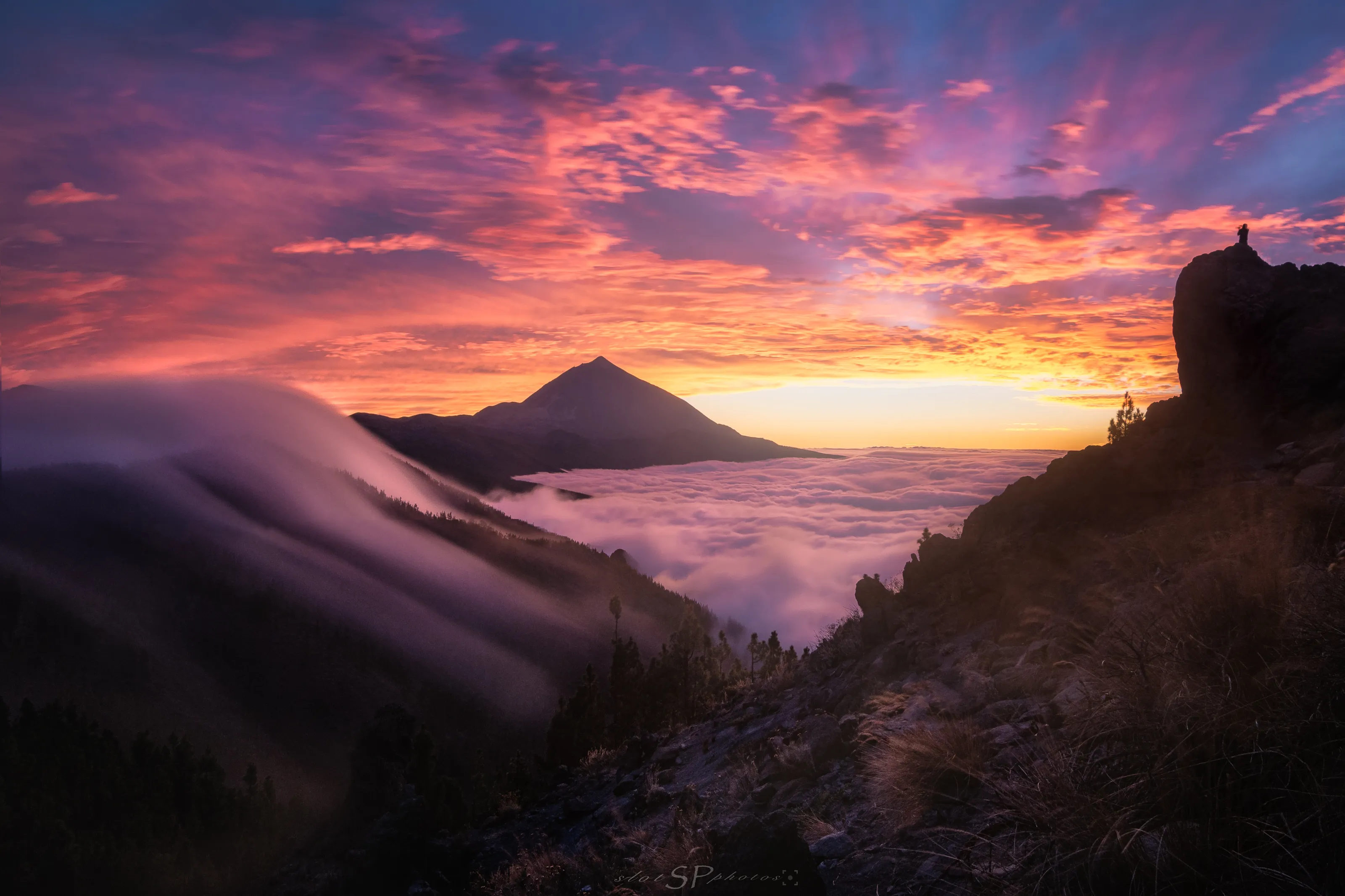 sunset teide
